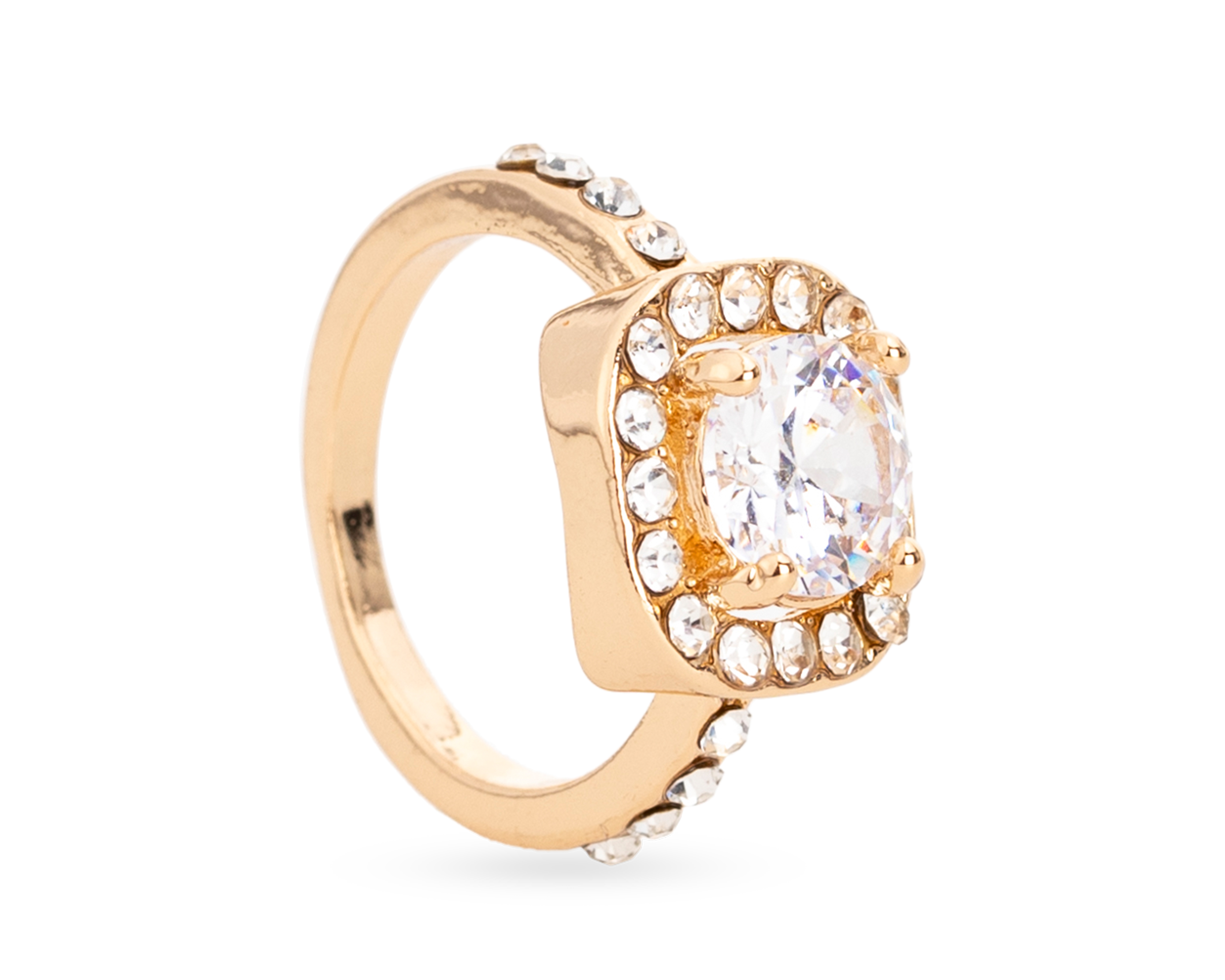 Foto 5 pulgar | Foto 4 | Collar, Aretes y Anillo Sahara Cuadrados Dorados