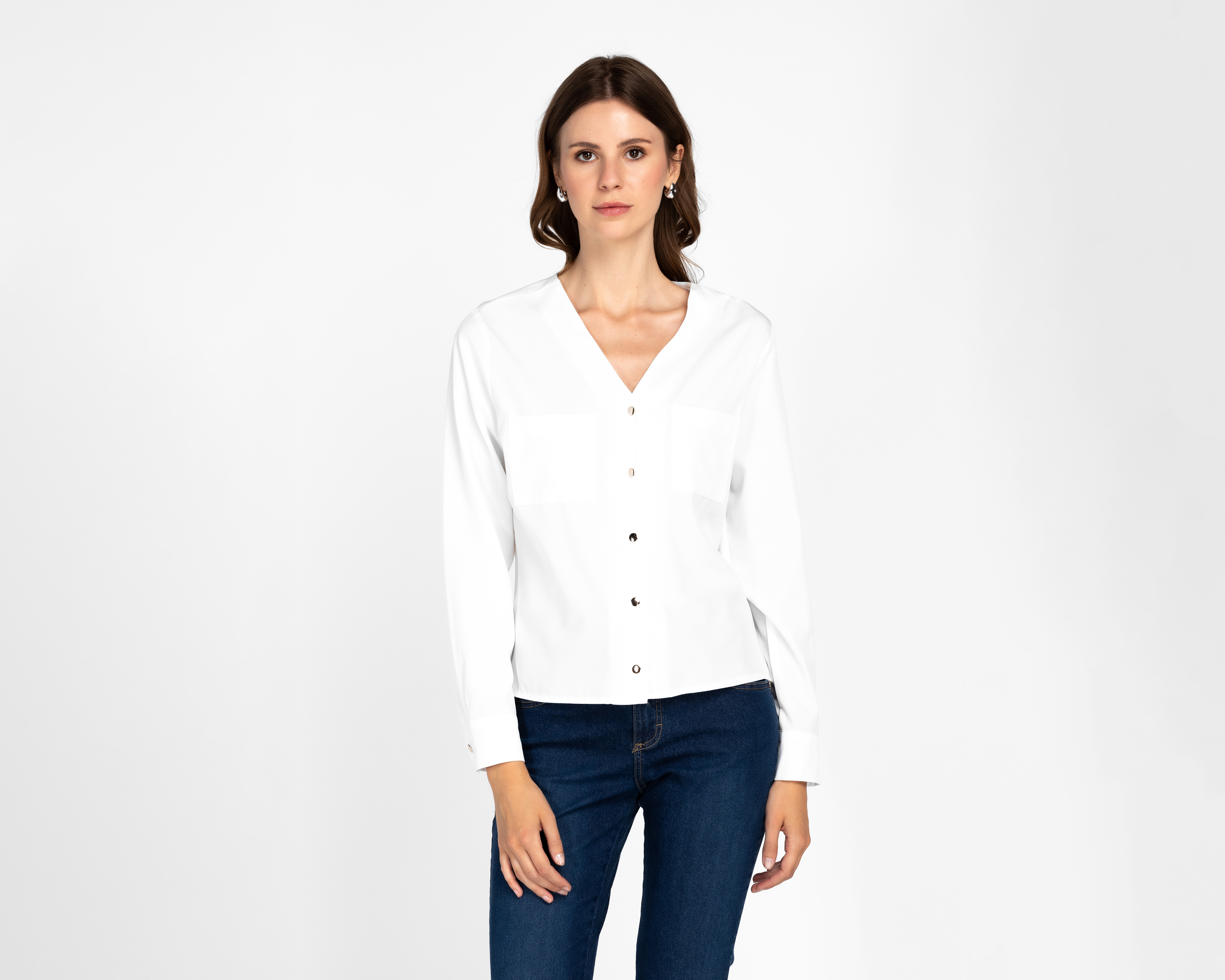 Foto 2 pulgar | Foto 1 | Blusa Sahara Manga Larga para Mujer