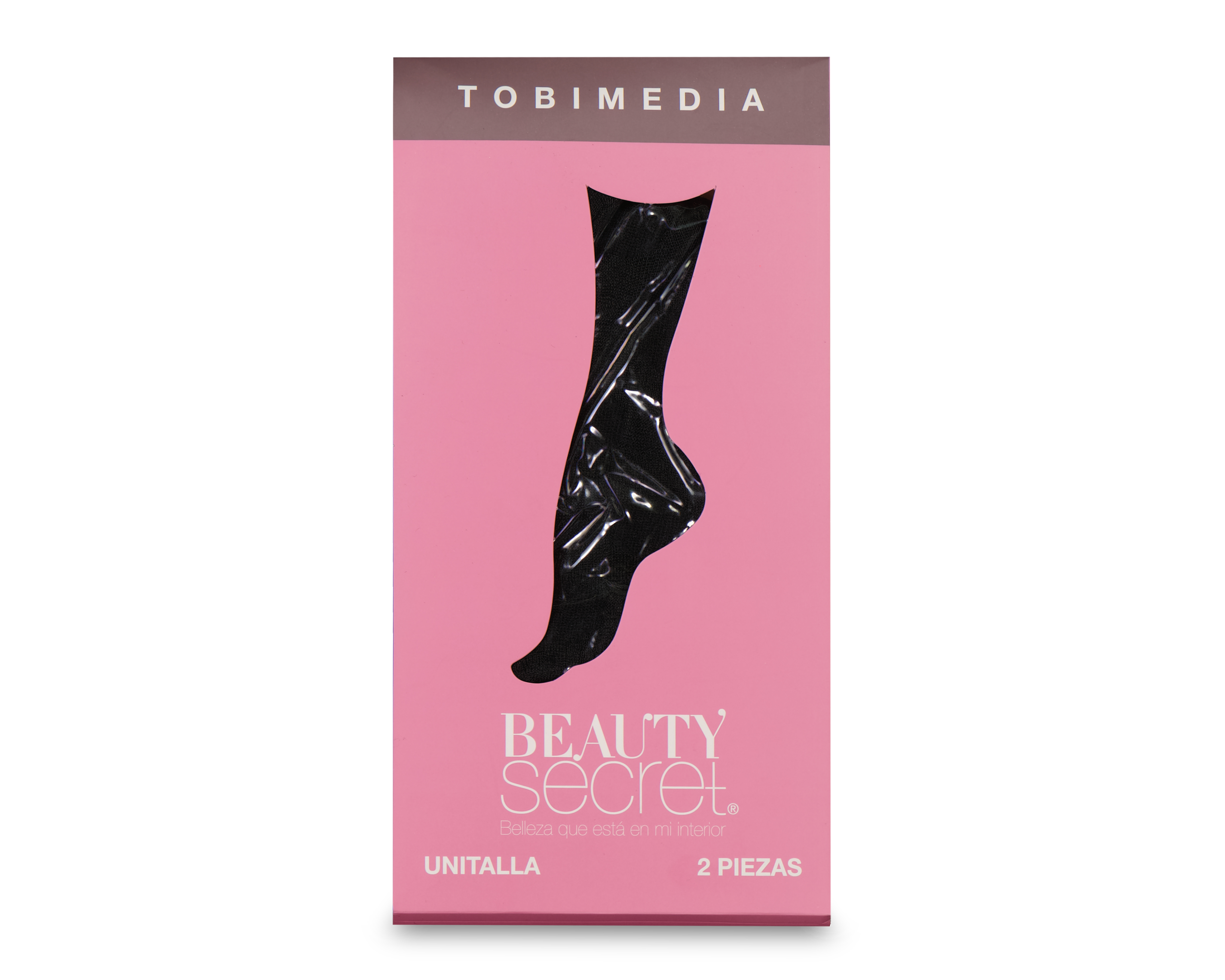 Foto 4 pulgar | Foto 3 | Tobimedias Negras Beauty Secret de Puntos 2 Pares