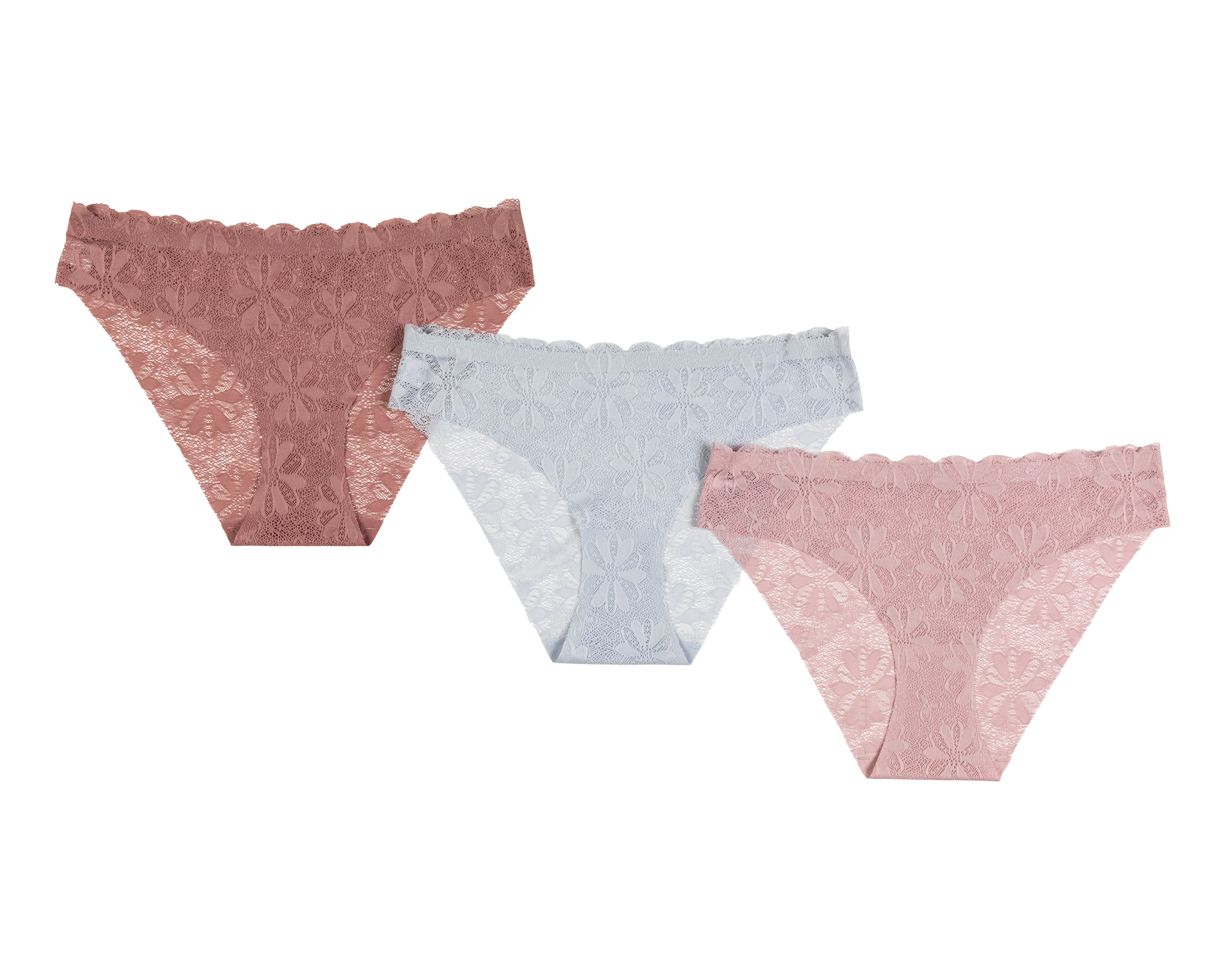 Pantaleta con Encaje Eva Tu Estilo Íntimo para Mujer 3 Piezas