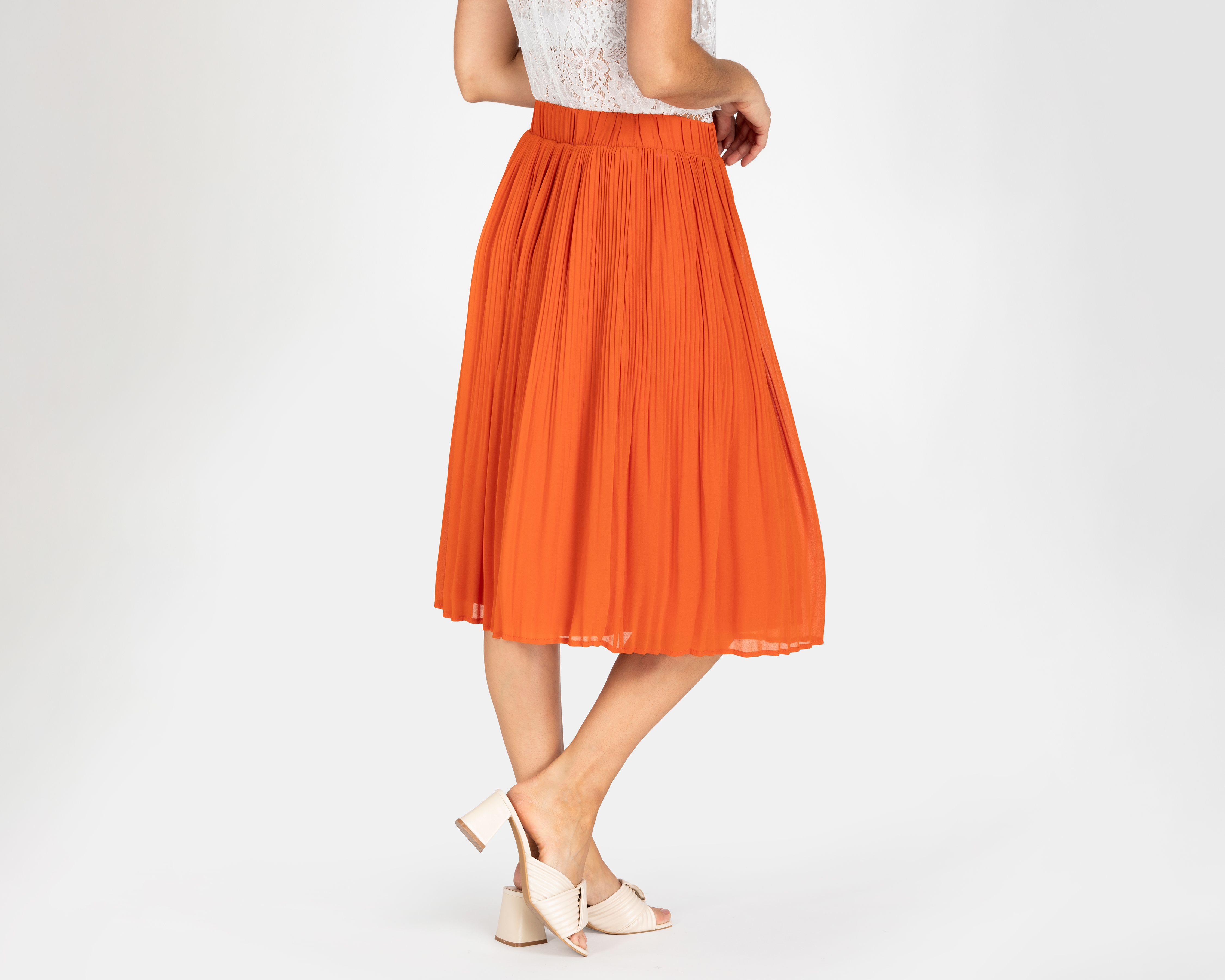 Foto 4 pulgar | Foto 3 | Falda Midi Lady Sun Roja para Mujer