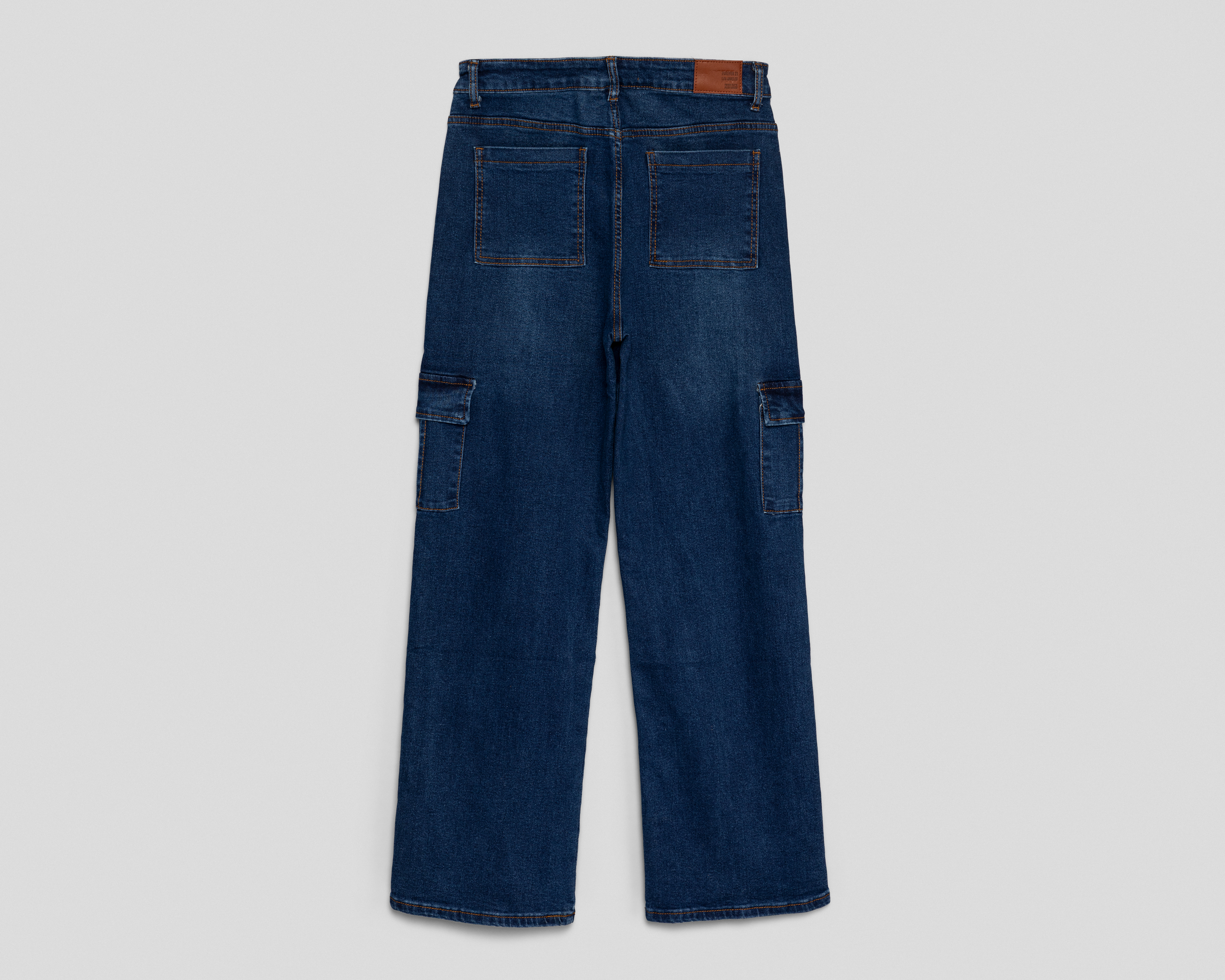 Foto 2 | Foto 2 | Pantalón Cargo Forever 21 Azul Juvenil