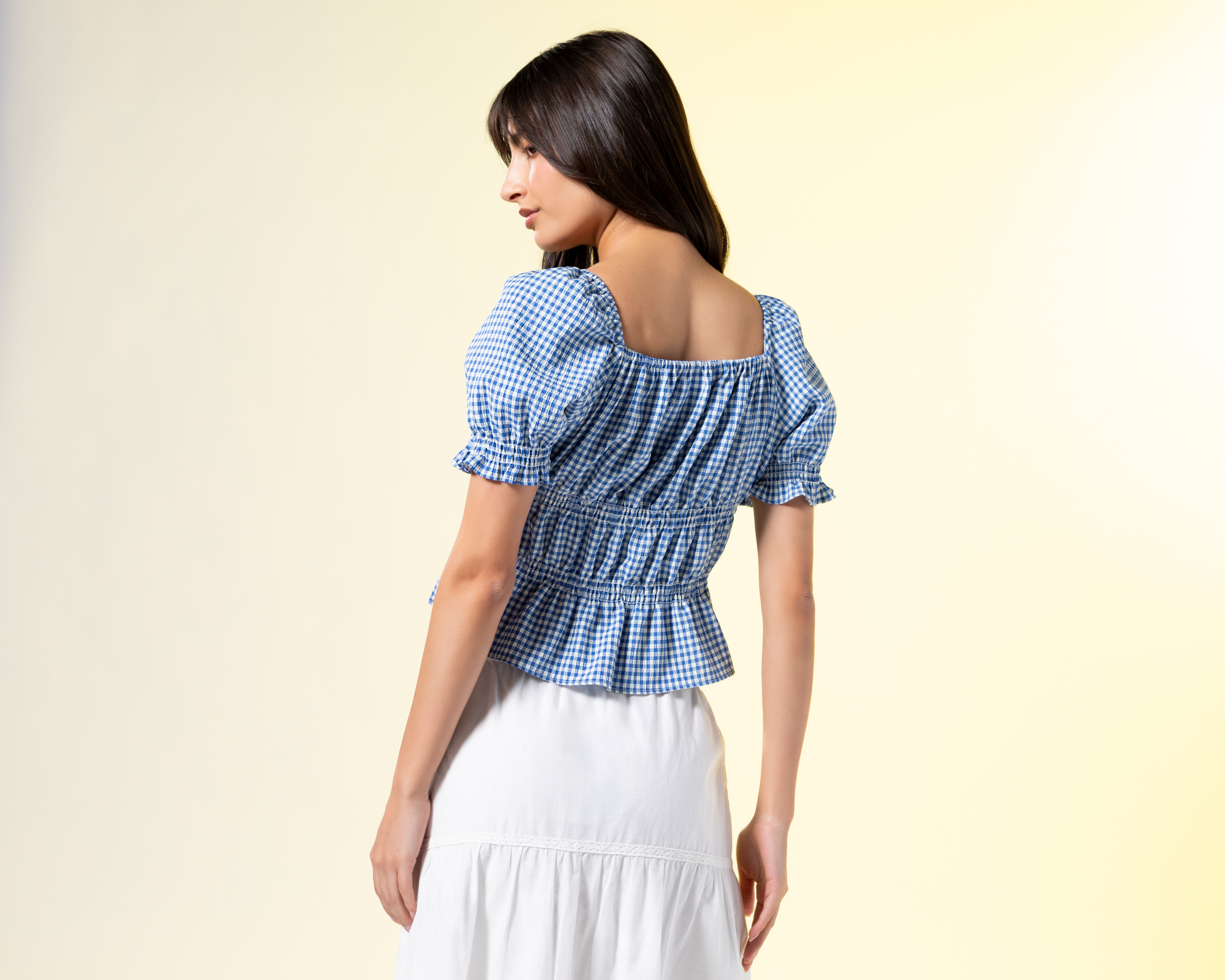 Foto 4 pulgar | Foto 3 | Blusa Azul Strona para Mujer