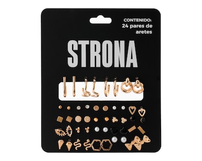 Foto 1 | Foto 1 | Aretes Strona Dorados 24 Pares
