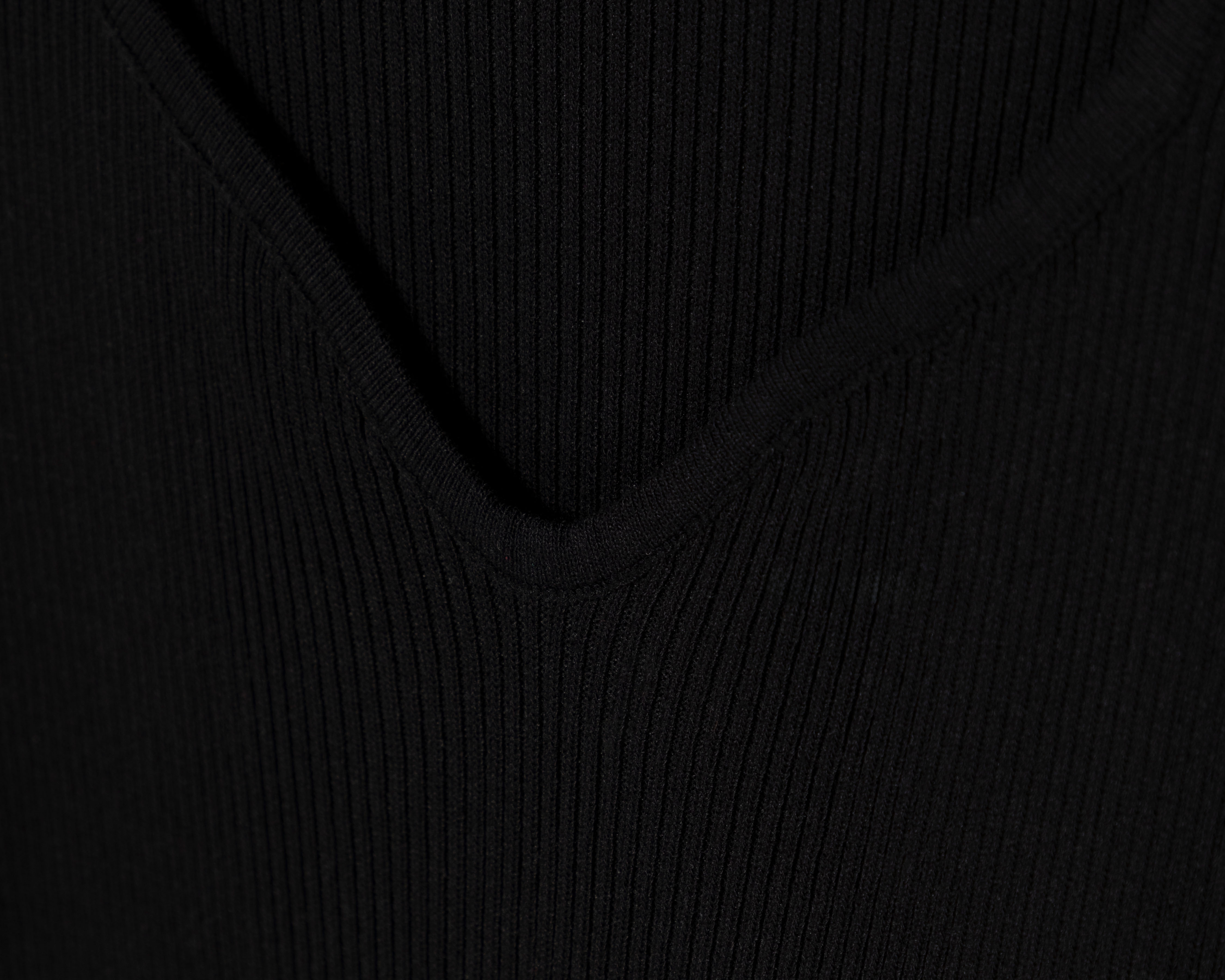 Foto 6 pulgar | Foto 5 | Vestido Casual Thinner Negro Manga Larga Cuello V