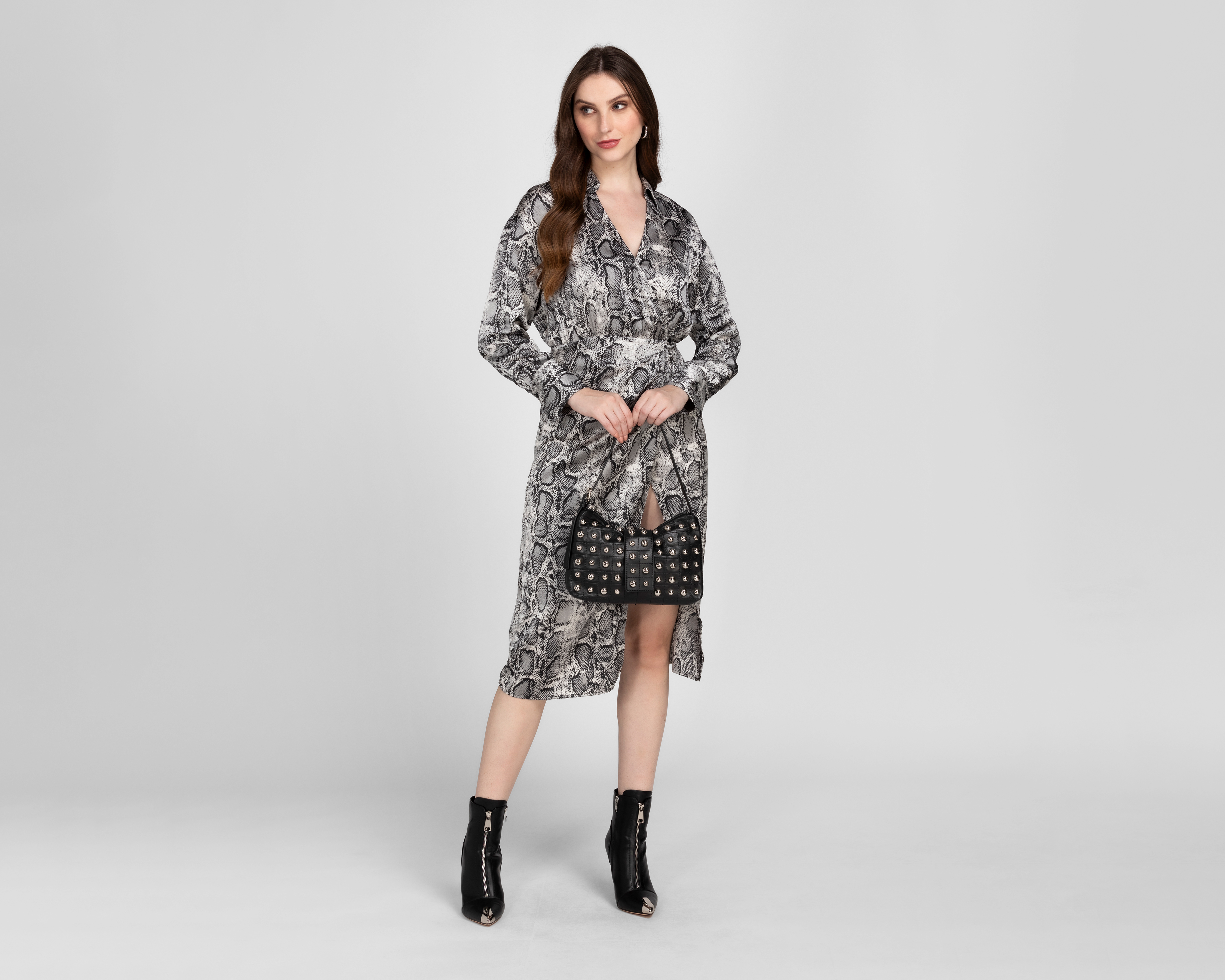 Foto 3 pulgar | Foto 2 | Vestido Casual Sahara Cuello V Animal Print para Mujer