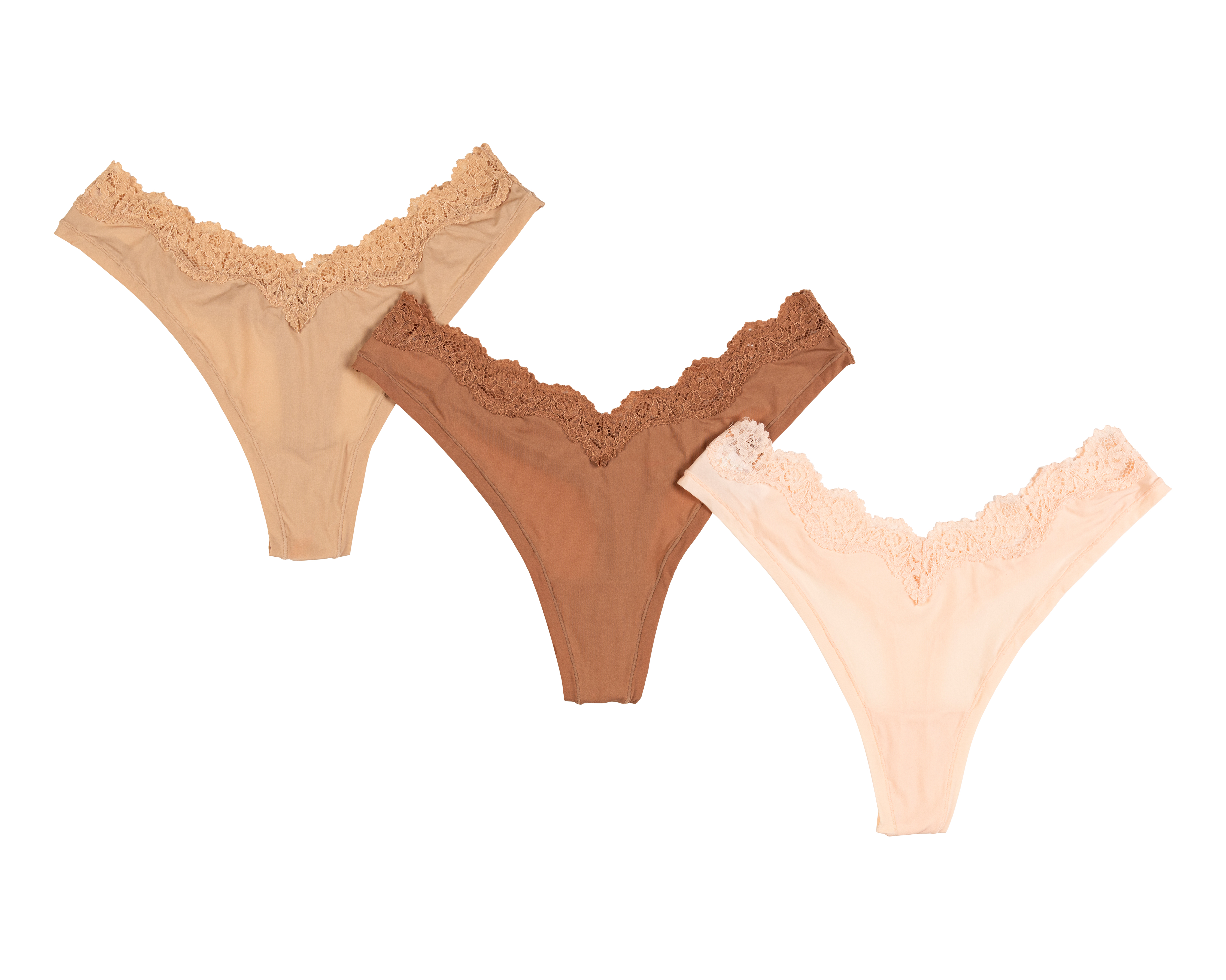 Tanga con Encaje Beauty Secret para Mujer 3 Piezas