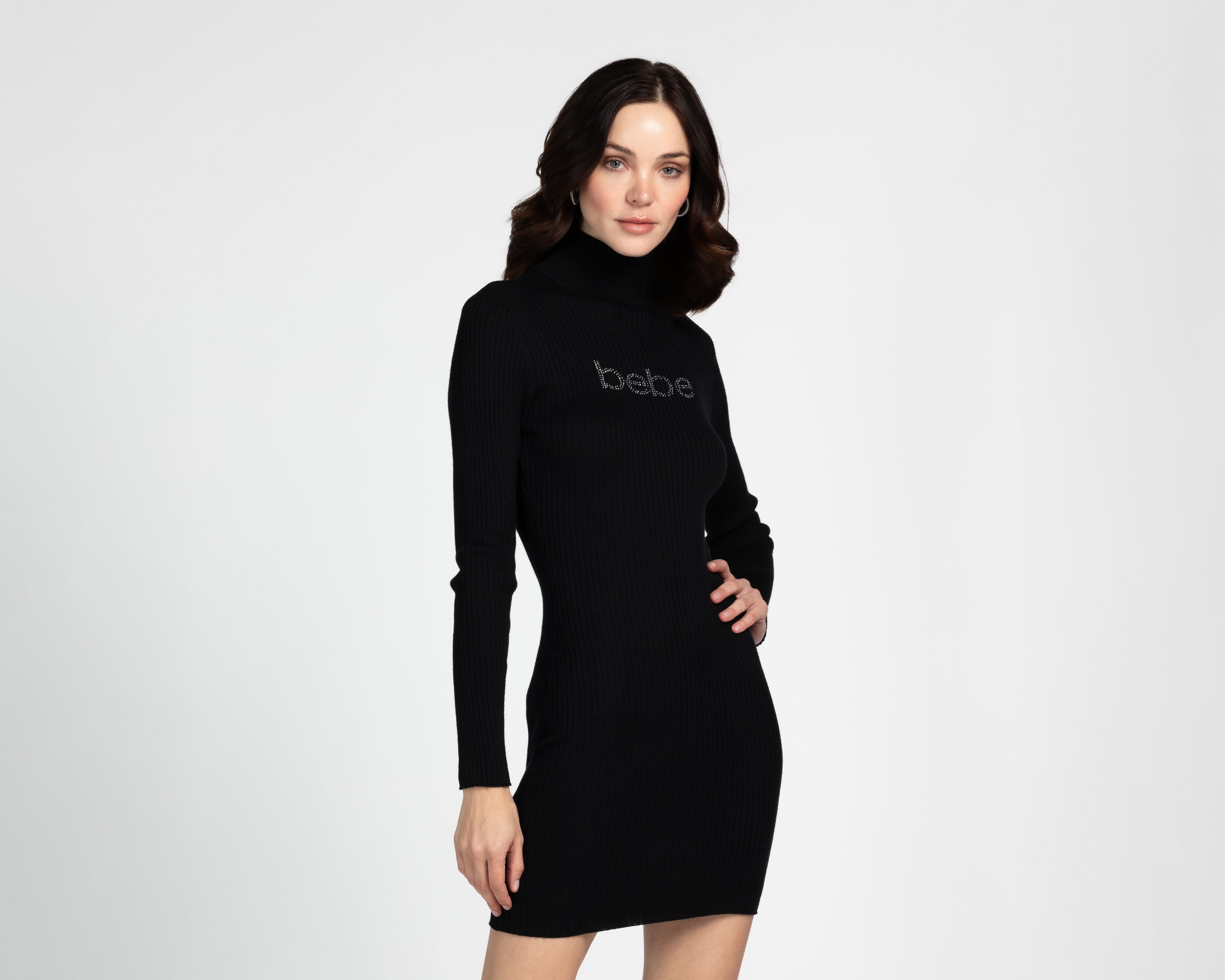 Foto 5 pulgar | Foto 4 | Vestido Casual Bebe con Cuello Alto Manga Larga Negro