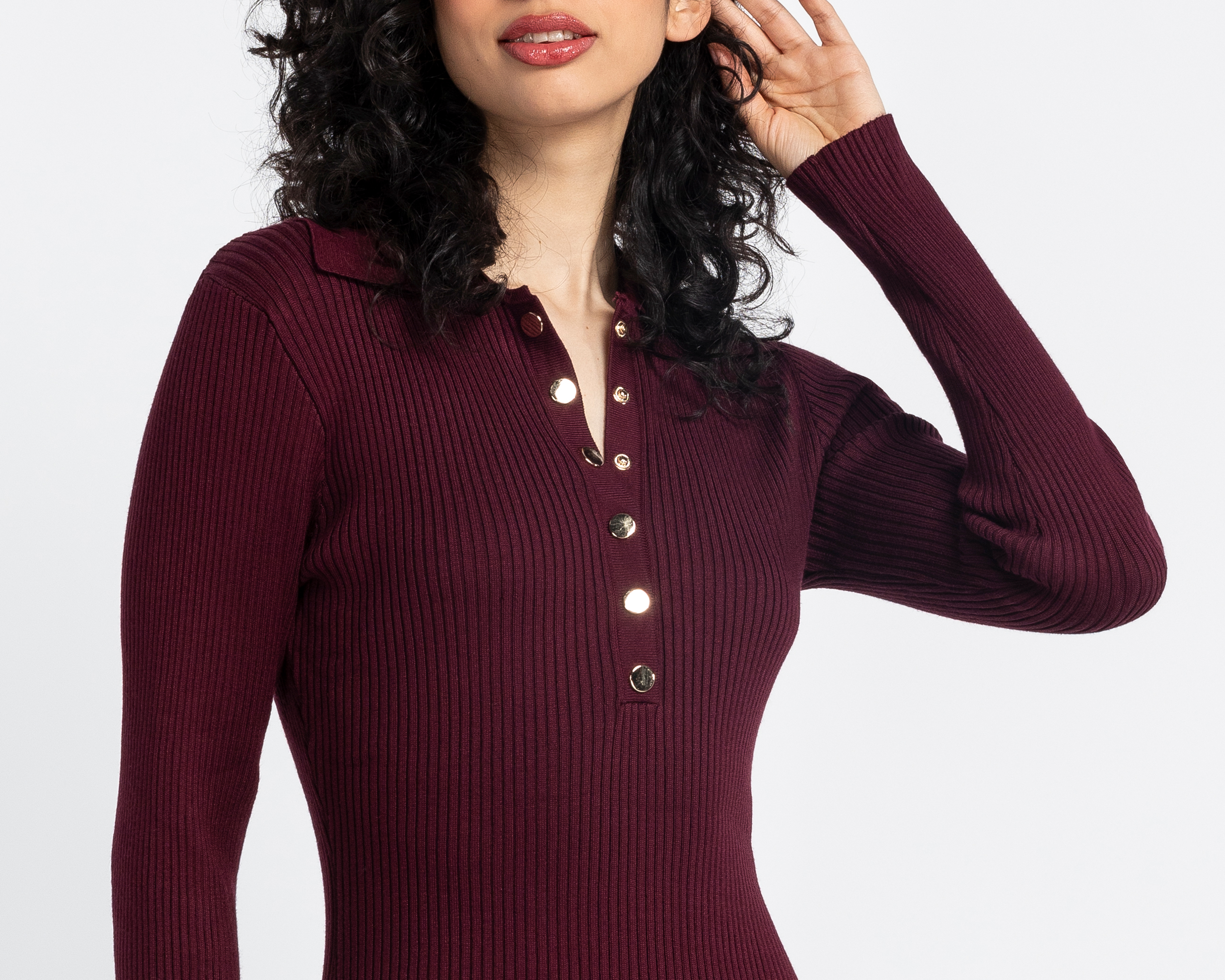 Foto 4 | Foto 4 | Vestido Casual Forever 21 Manga Larga Escote V Corto para Mujer