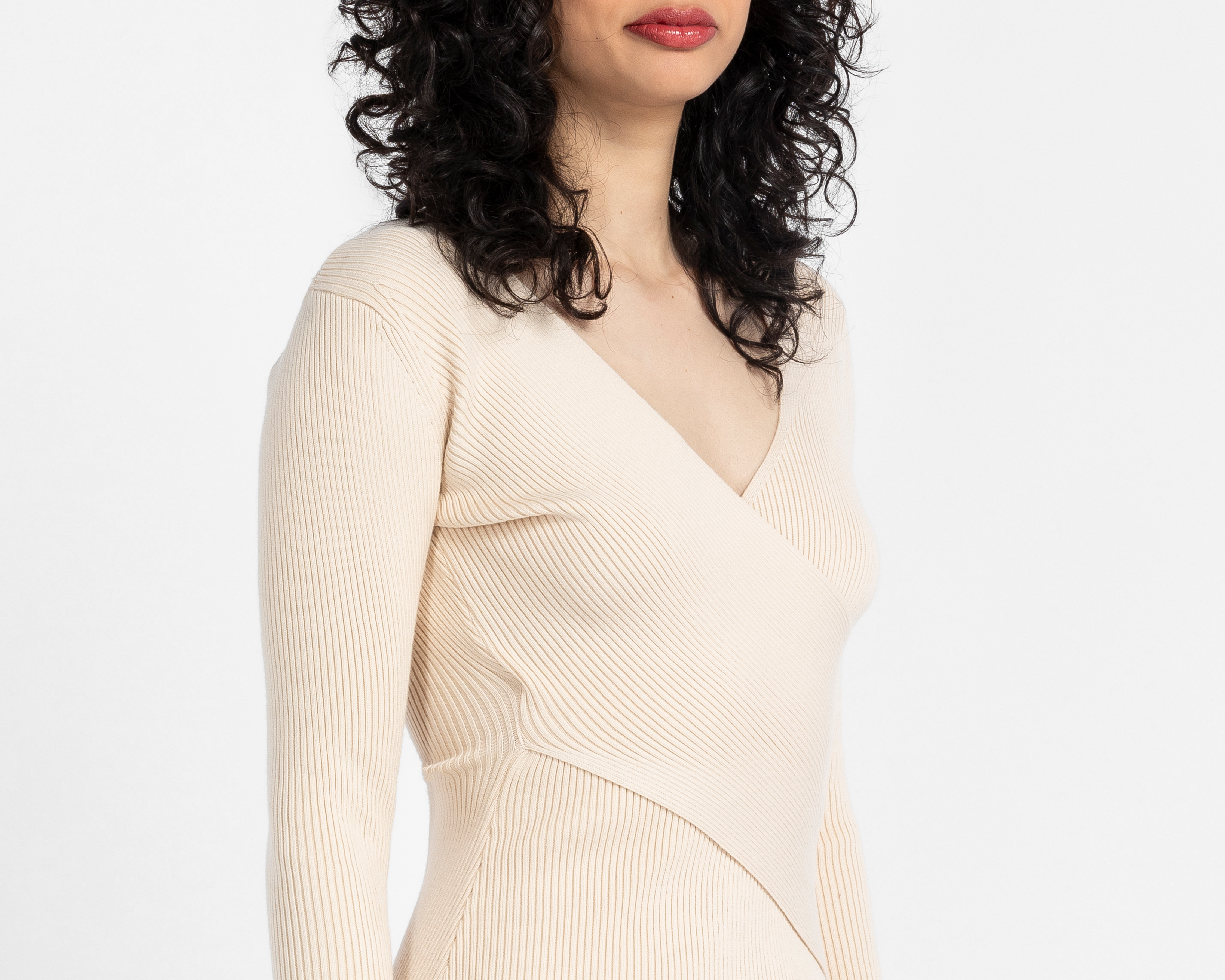 Foto 4 | Foto 4 | Vestido Casual Forever 21 Manga Larga Corto con Escote Cruzado para Mujer