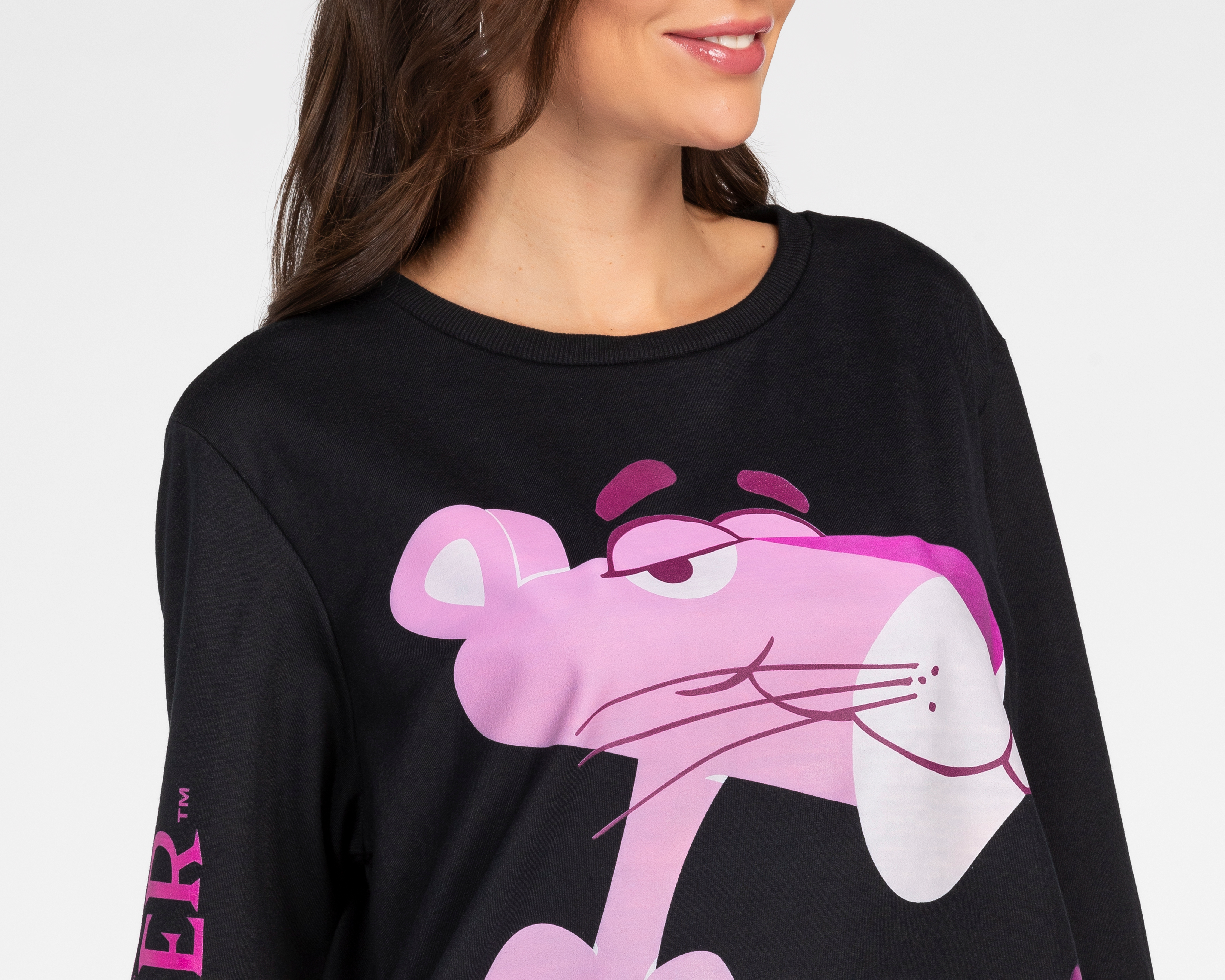 Foto 4 pulgar | Foto 3 | Sudadera Estampada Pink Panther para Mujer