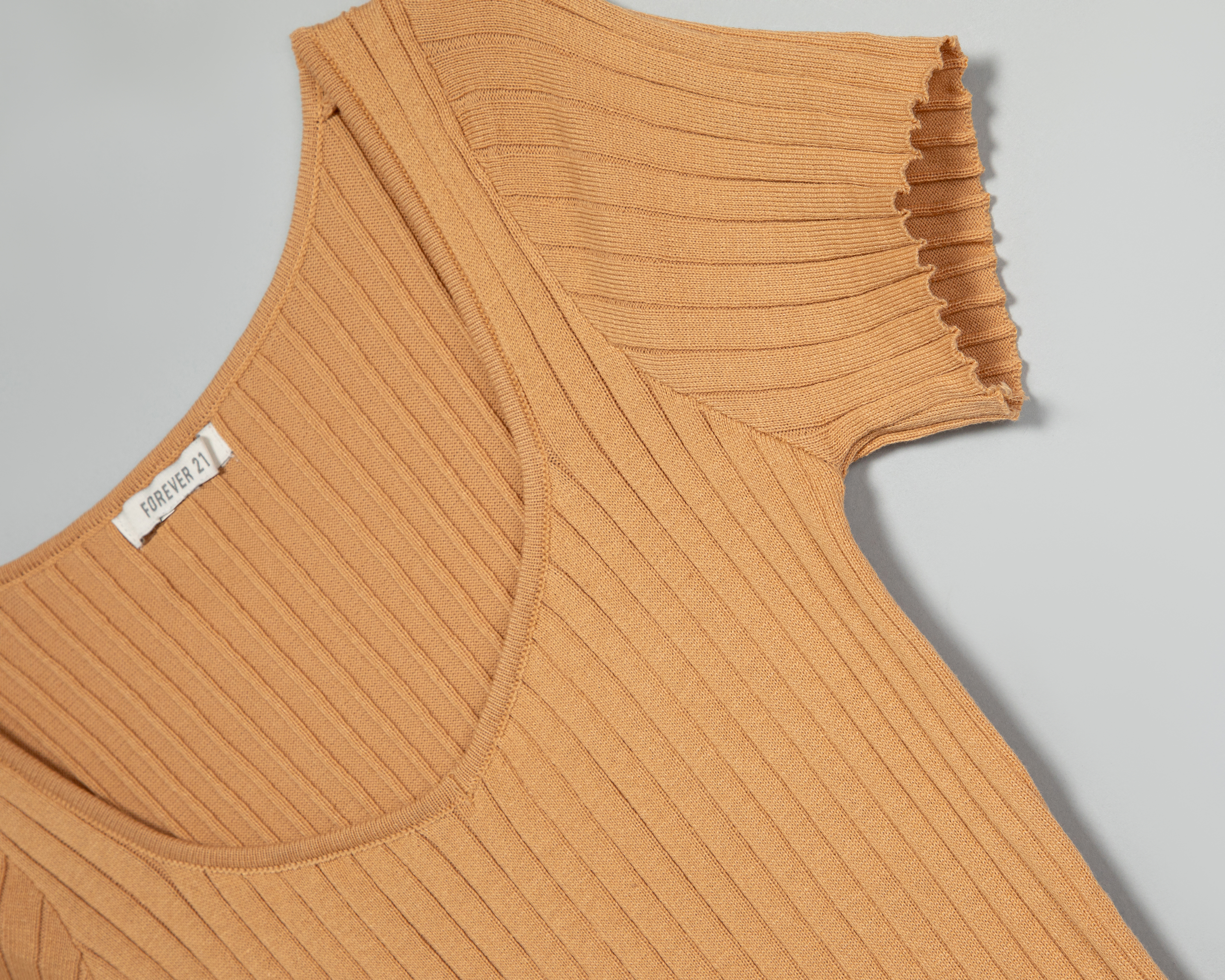 Foto 4 pulgar | Foto 3 | Vestido Casual Forever 21 Manga Corta Caqui Juvenil