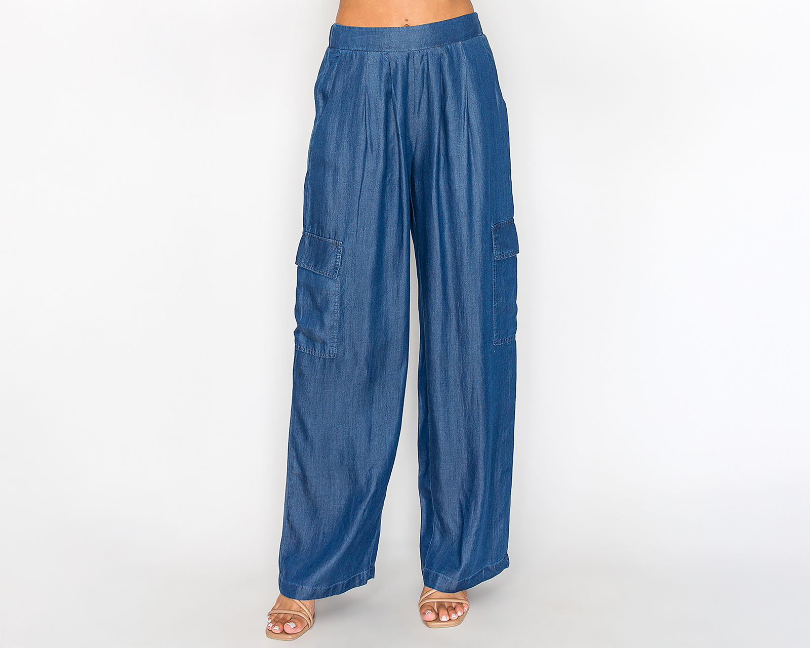 Foto 3 pulgar | Foto 2 | Pantalón Cargo Strona Azul para Mujer