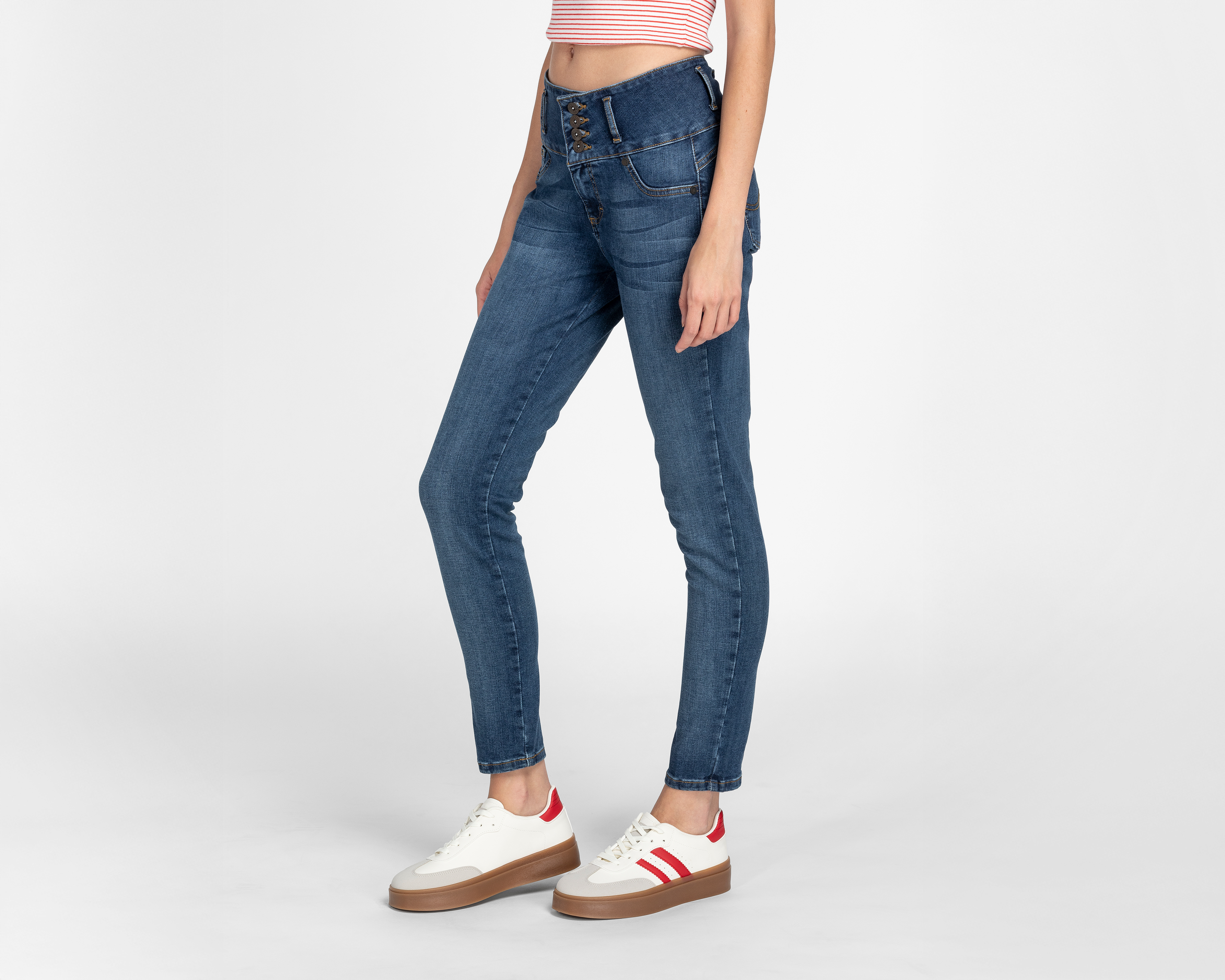 Foto 2 pulgar | Foto 1 | Jeans Skinny Lee para Mujer