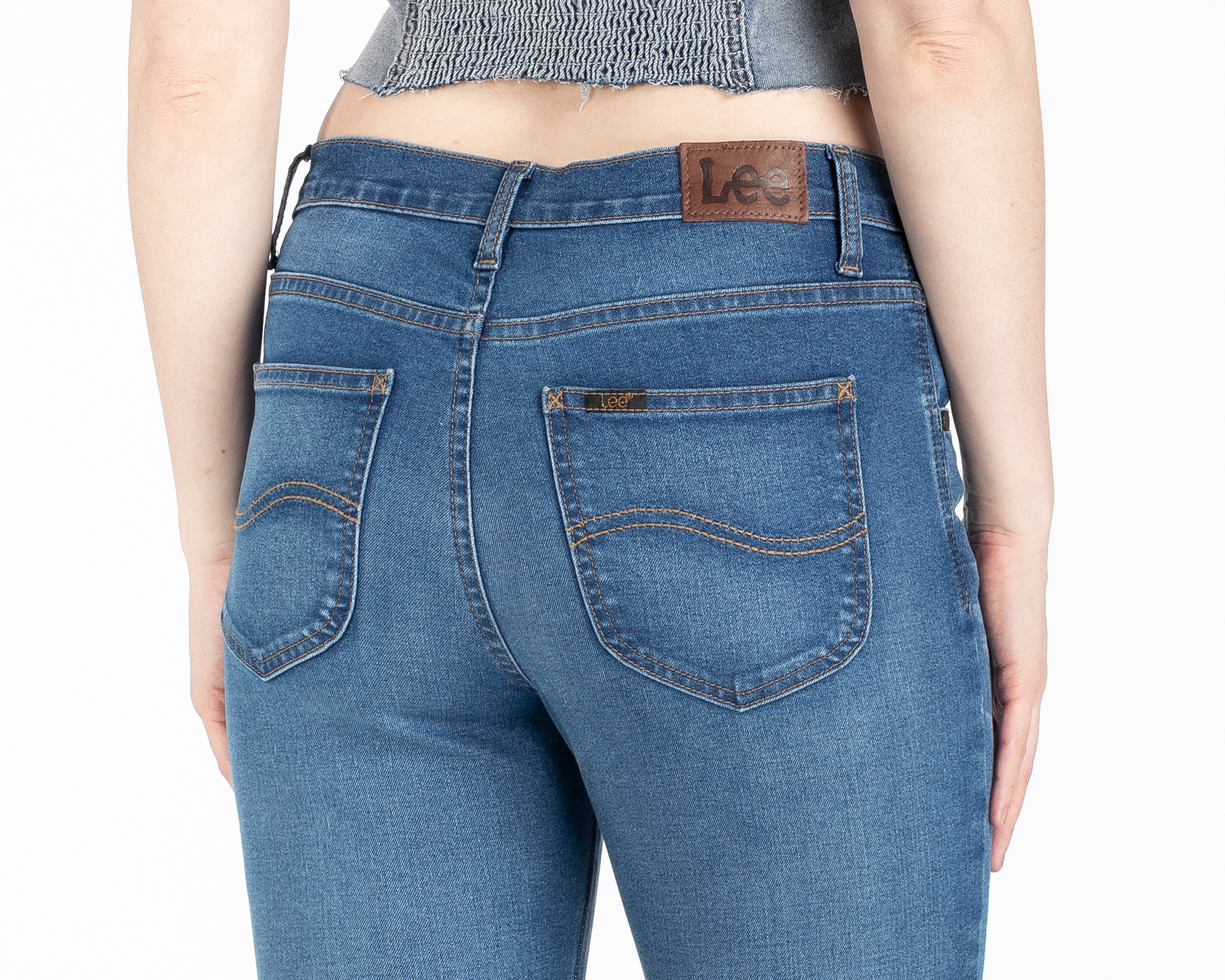 Foto 4 pulgar | Foto 3 | Jeans Skinny Lee para Mujer