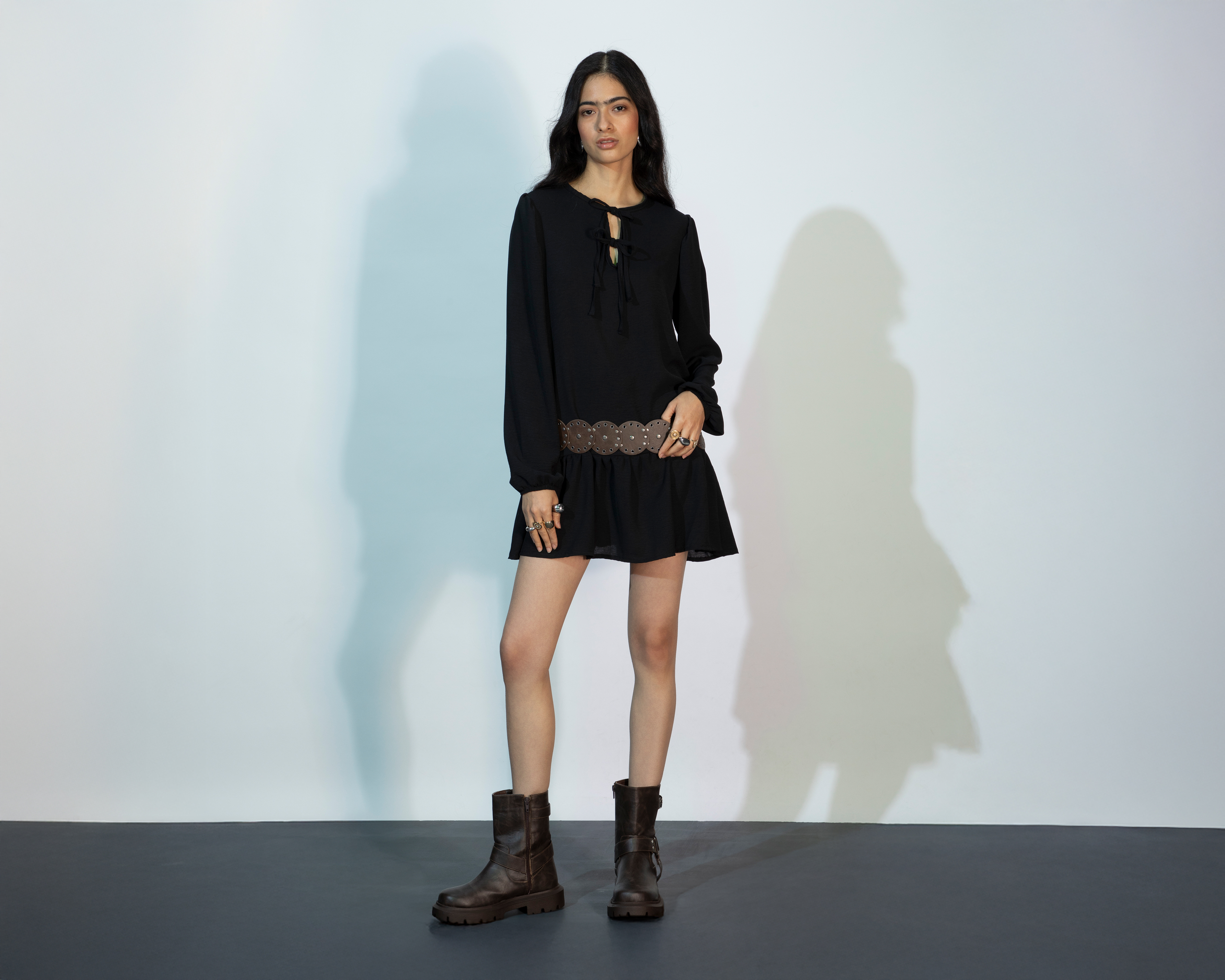 Foto 1 | Foto 1 | Vestido Casual Strona Manga Larga con Jareta