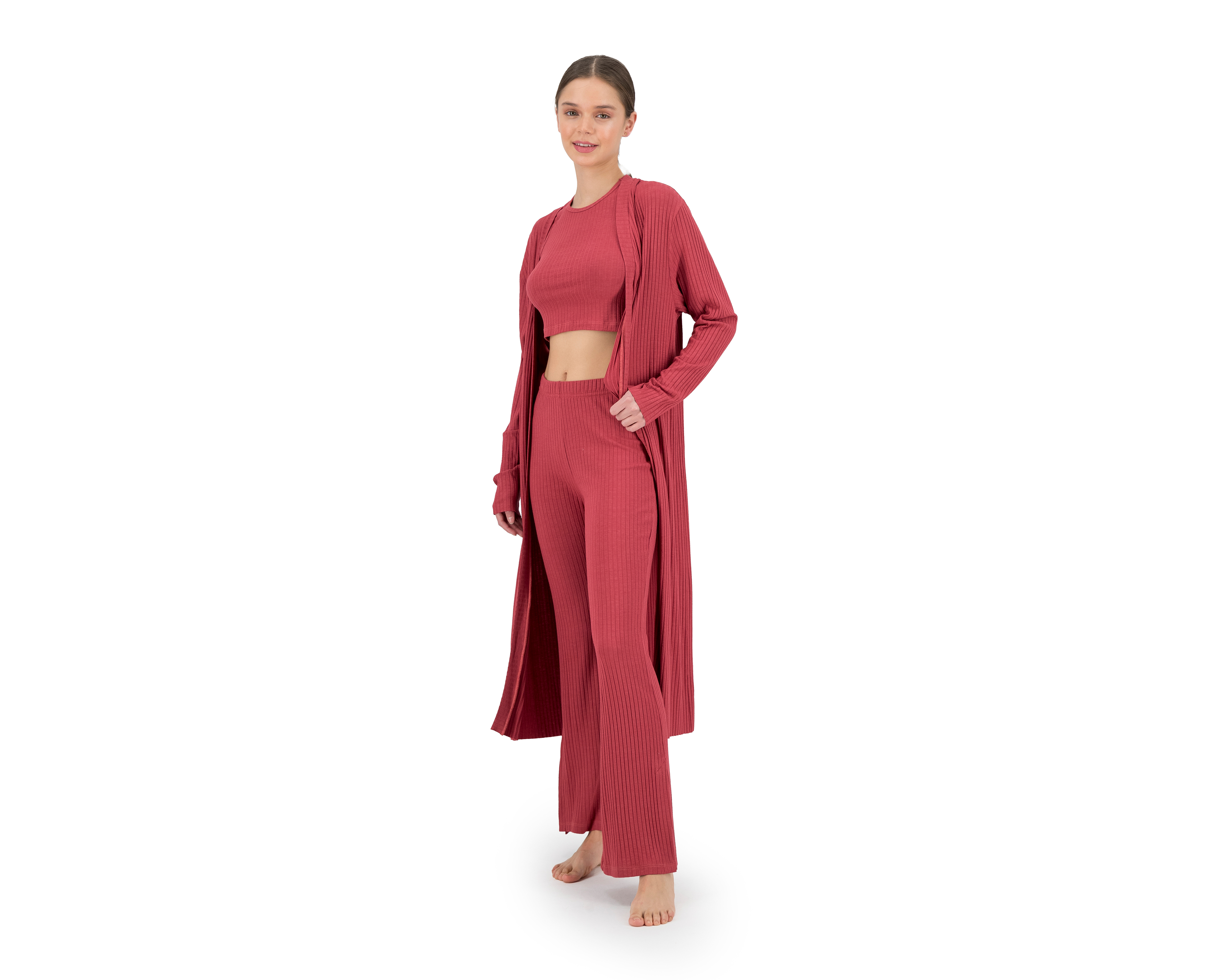 Cárdigan y Pantalón Refill Conjunto con 3 Piezas