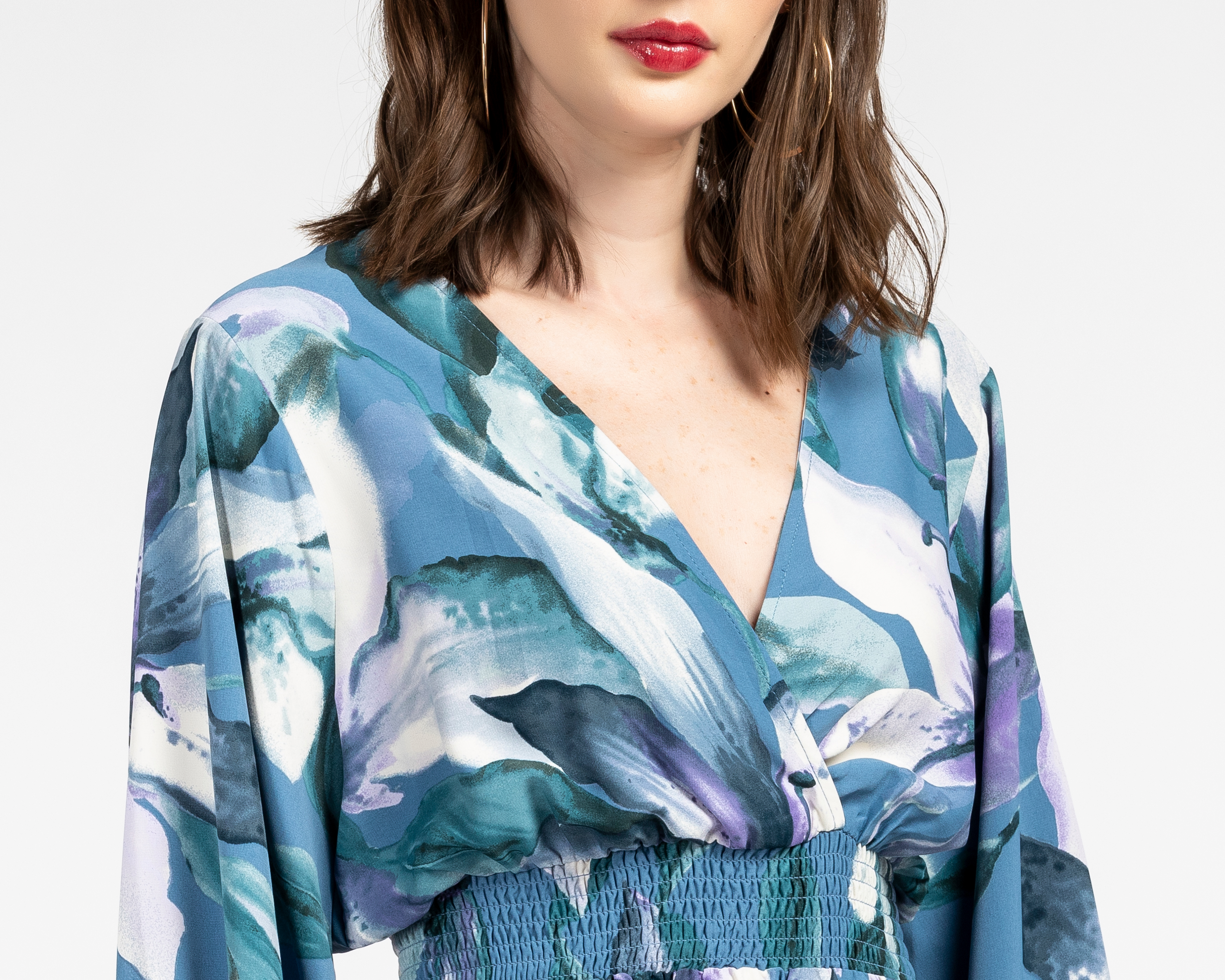 Foto 4 | Foto 4 | Vestido Coctel Sahara Midi Floral Azul para Mujer