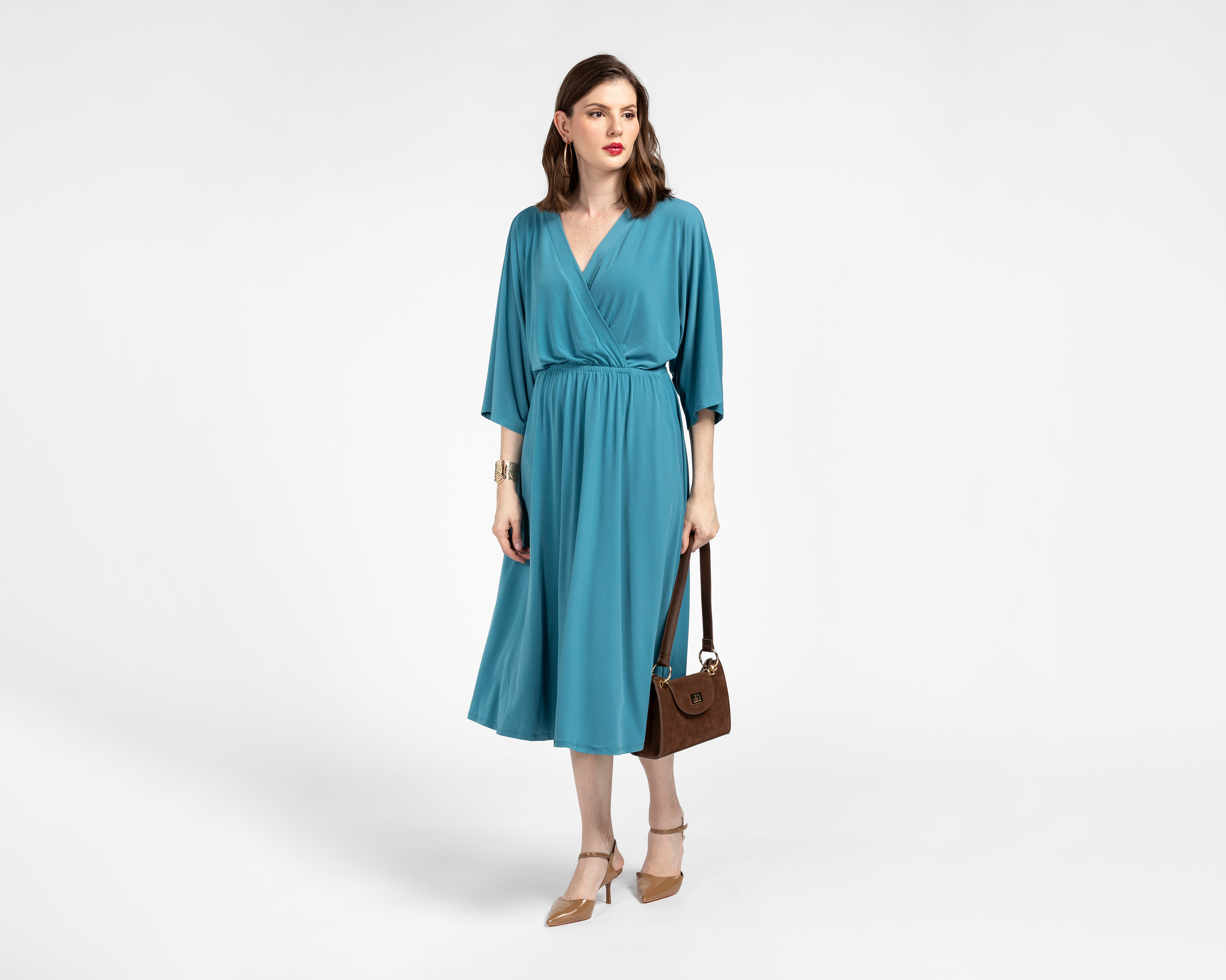 Foto 2 | Foto 2 | Vestido Coctel Sahara Azul Midi para Mujer