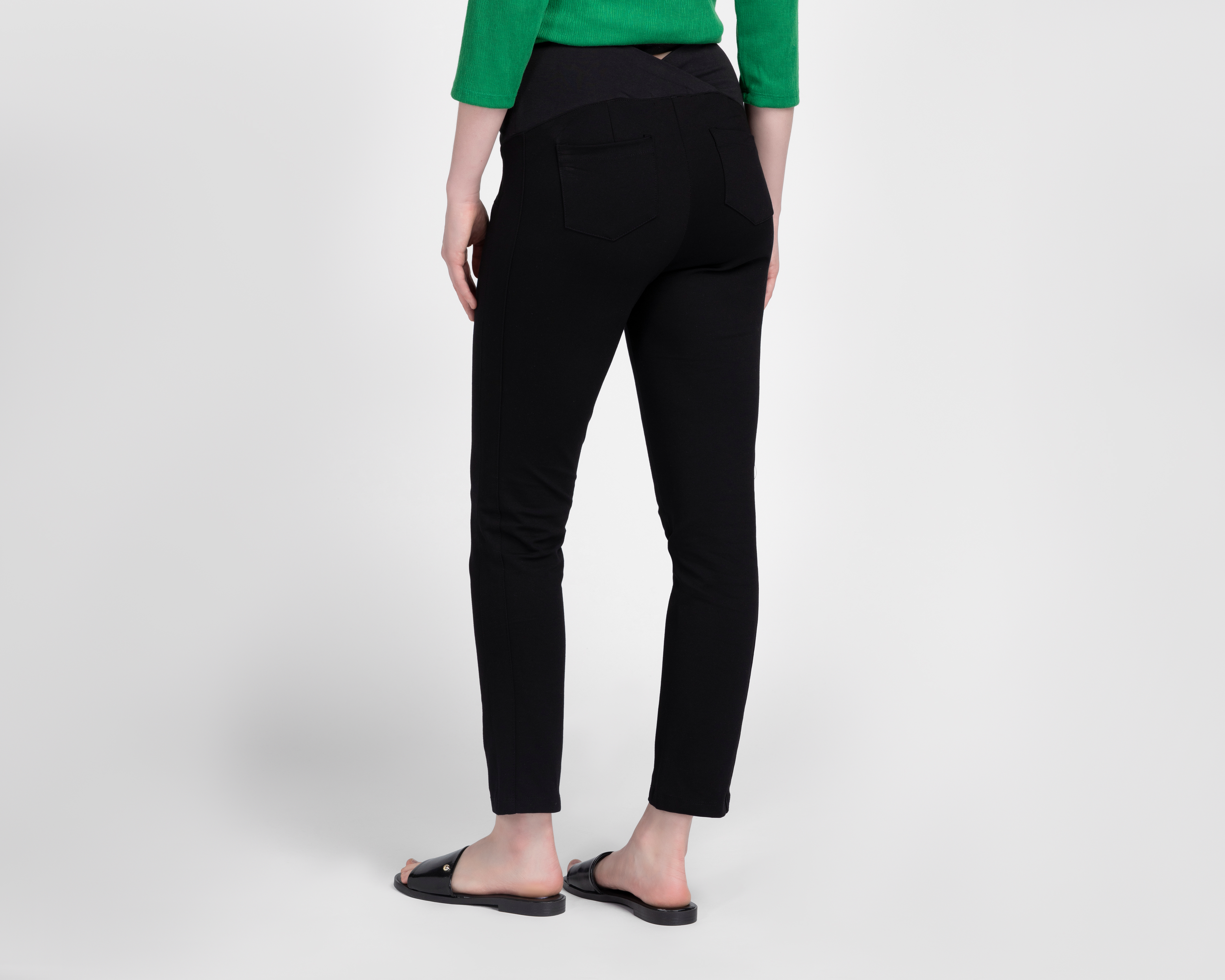 Foto 4 pulgar | Foto 3 | Leggings de Maternidad Negro Mamá Bella