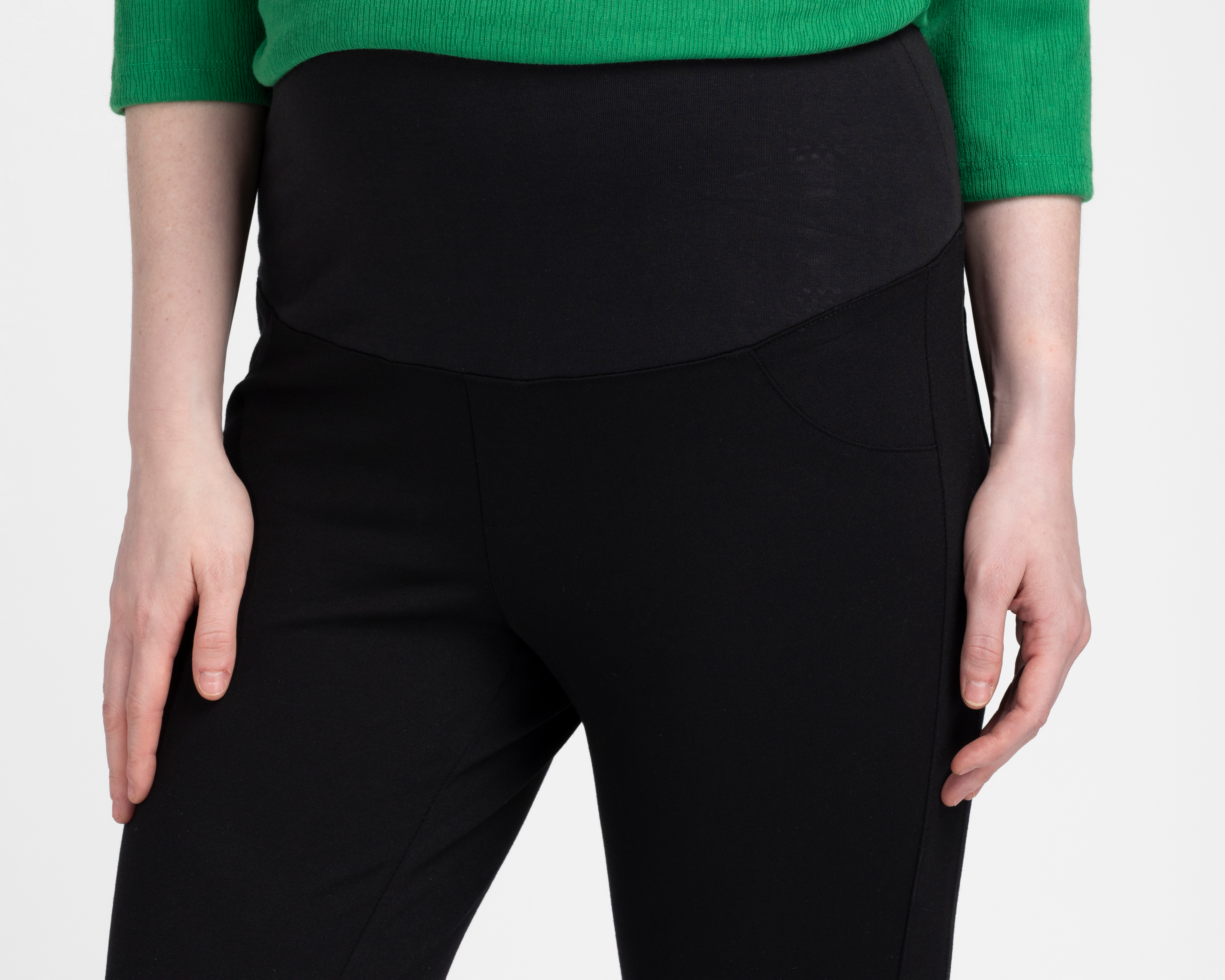 Foto 5 pulgar | Foto 4 | Leggings de Maternidad Negro Mamá Bella