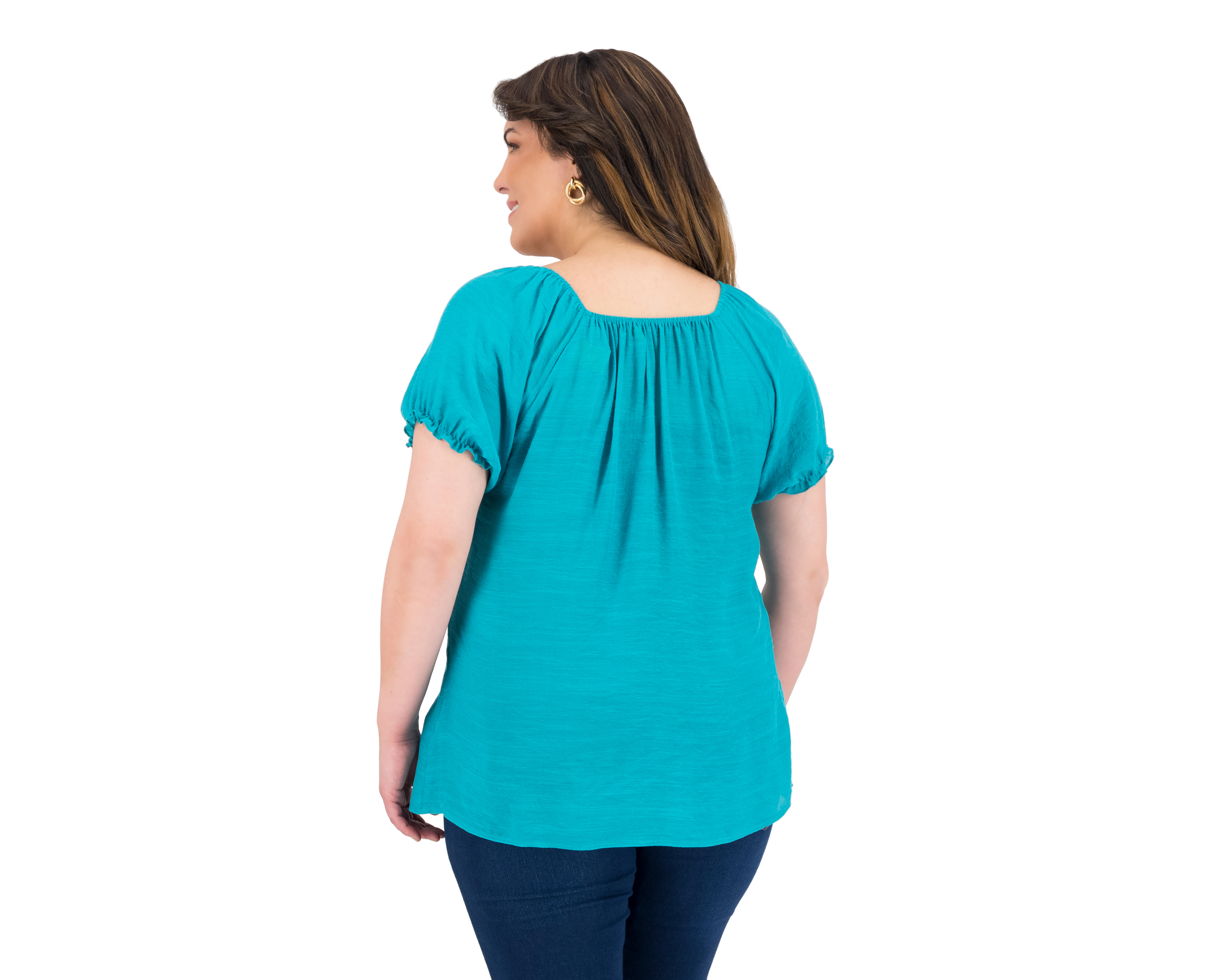 Foto 4 pulgar | Foto 3 | Blusa Lady Sun Manga Corta Cuello Redondo