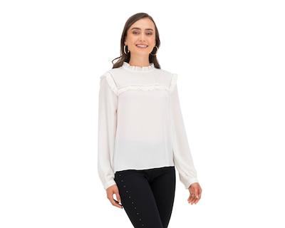 Foto 2 | Foto 2 | Blusa Sahara Manga Larga con Olanes