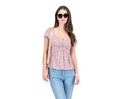 Blusa 18 Forever Manga Corta con Olán