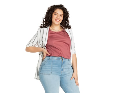 Foto 5 | Foto 5 | Blusa Jennifer Lopez Manga Corta con Holán