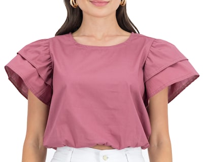 Foto 7 | Foto 7 | Blusa Jennifer Lopez Manga Corta con Holán