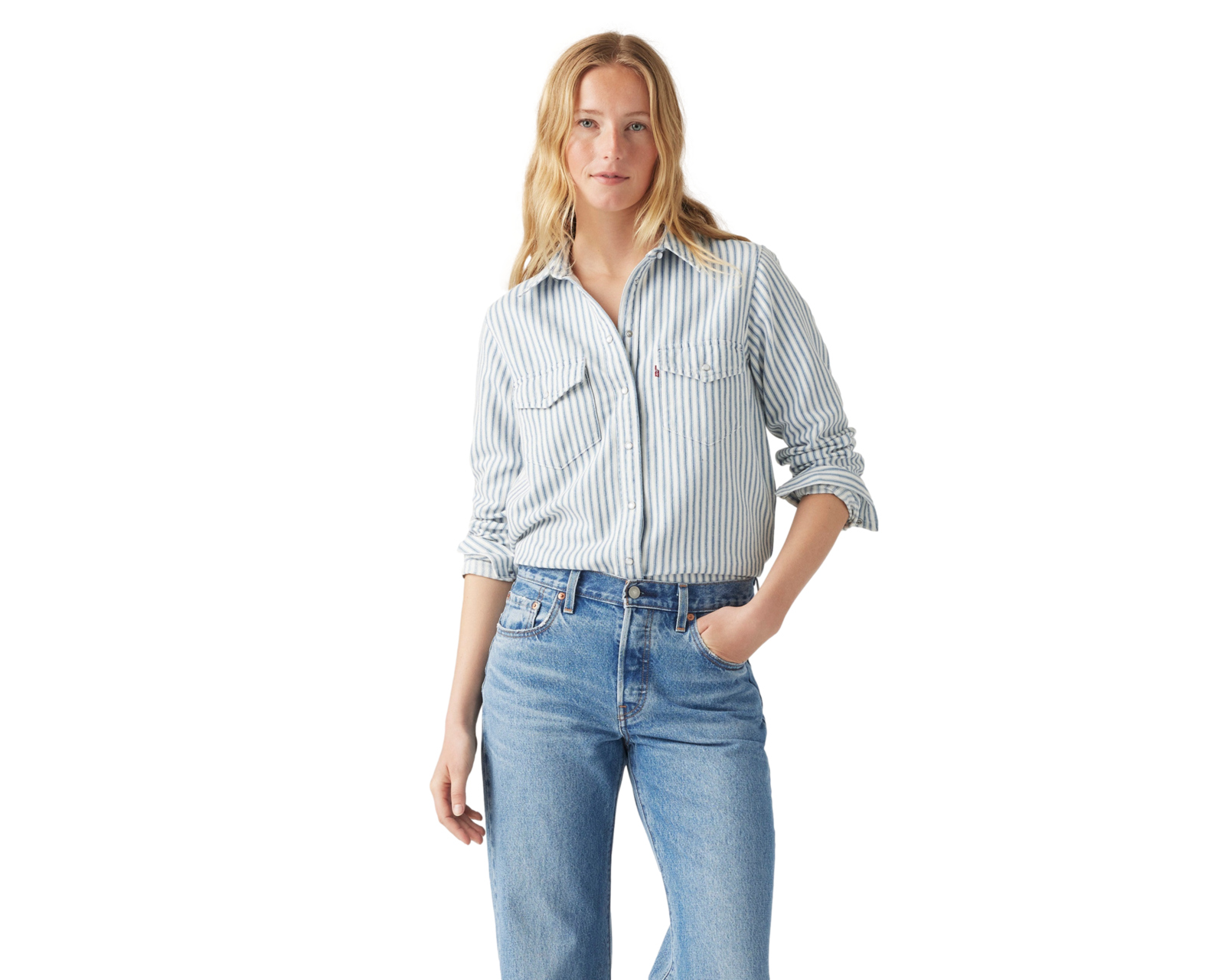 Foto 2 pulgar | Foto 1 | Camisa Levi's Iconic Western para Mujer