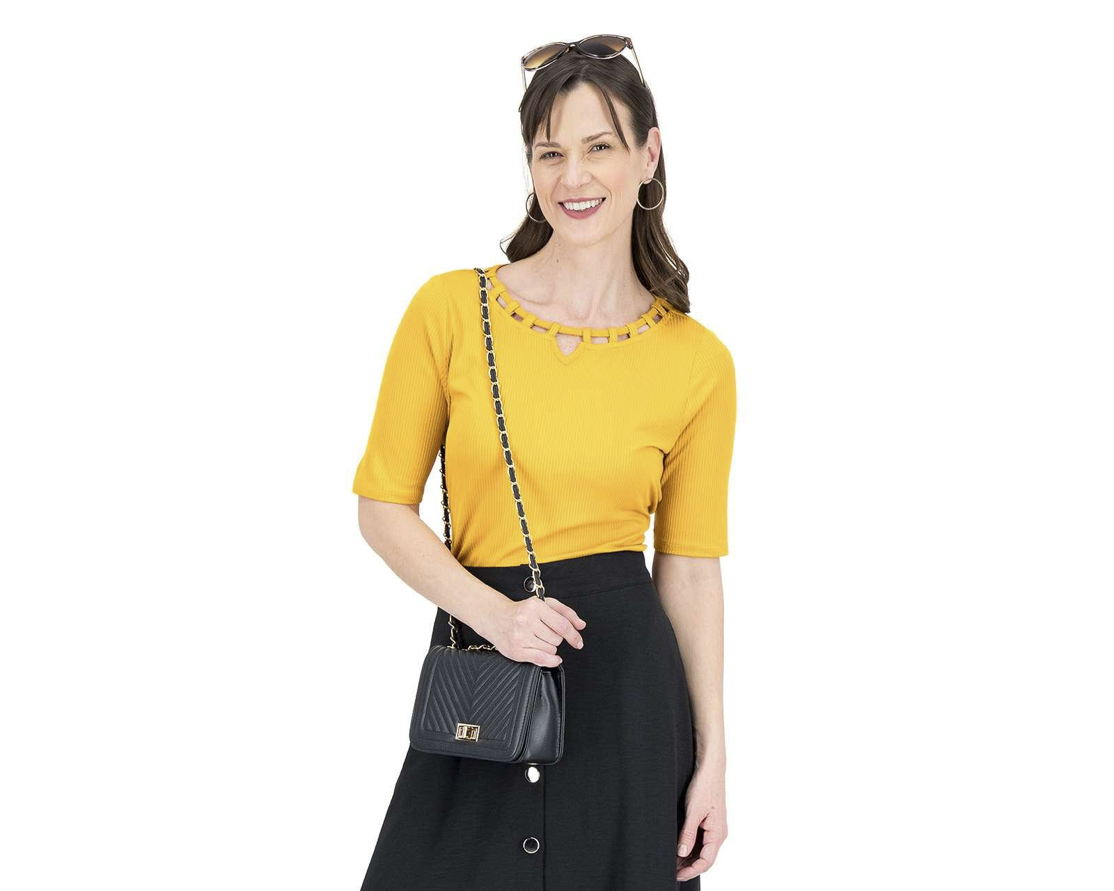 Playera Lady Sun Manga Corta Cuello Redondo