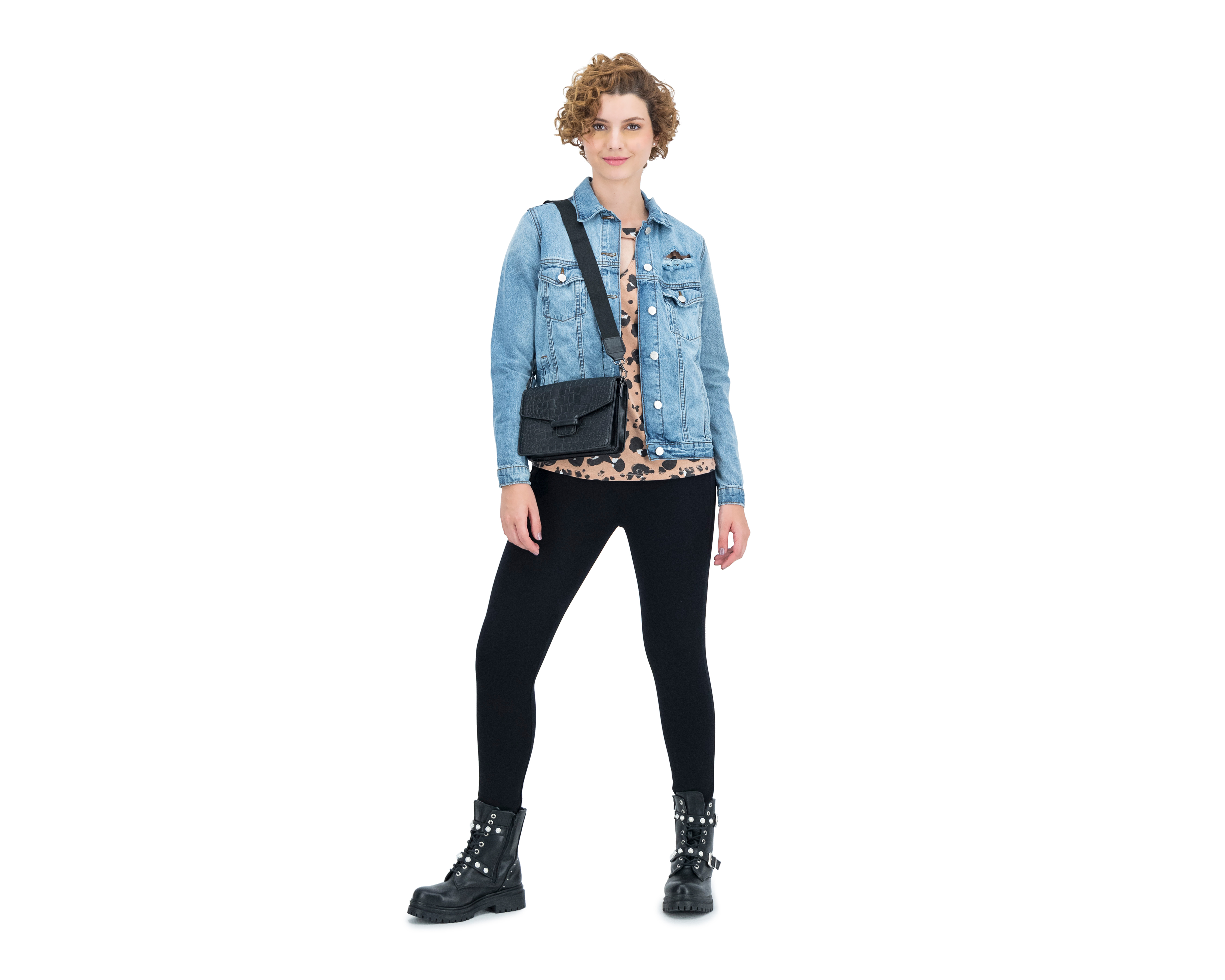 Foto 3 pulgar | Foto 2 | Leggings Boy London con Botones