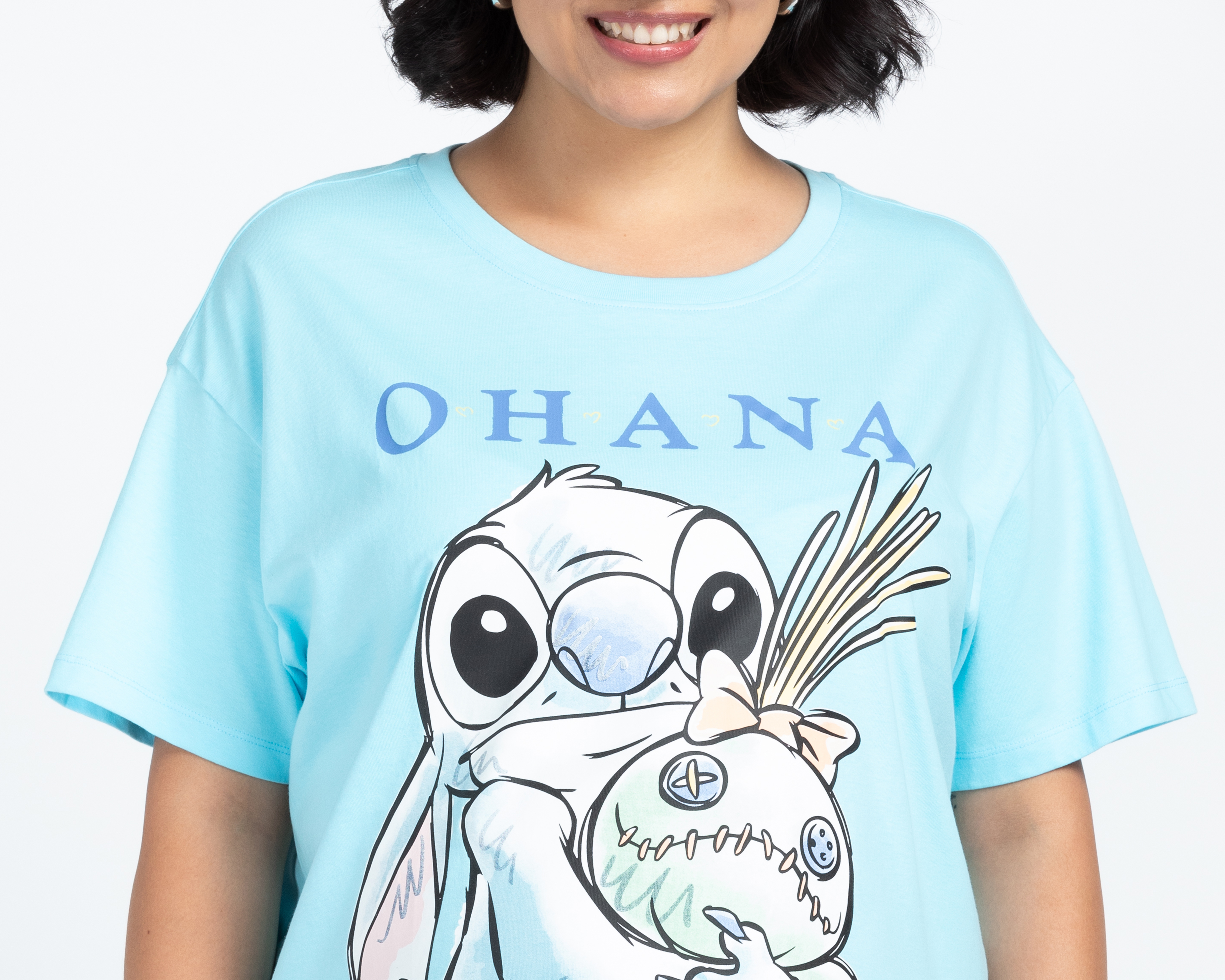 Foto 4 pulgar | Foto 3 | Playera Estampada Disney Stitch para Mujer