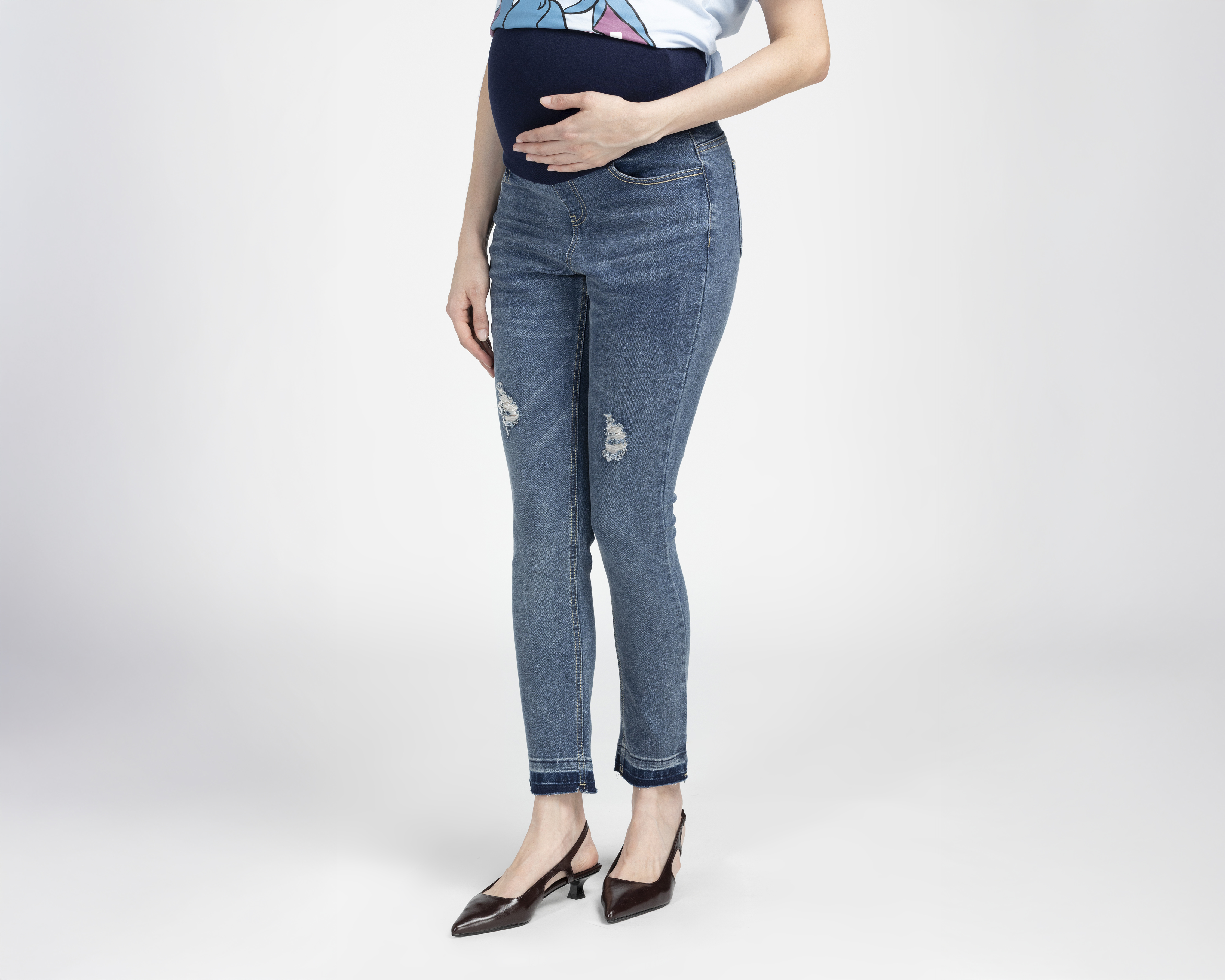 Foto 1 | Foto 1 | Jeans de Maternidad con Destrucciones Mamá Bella