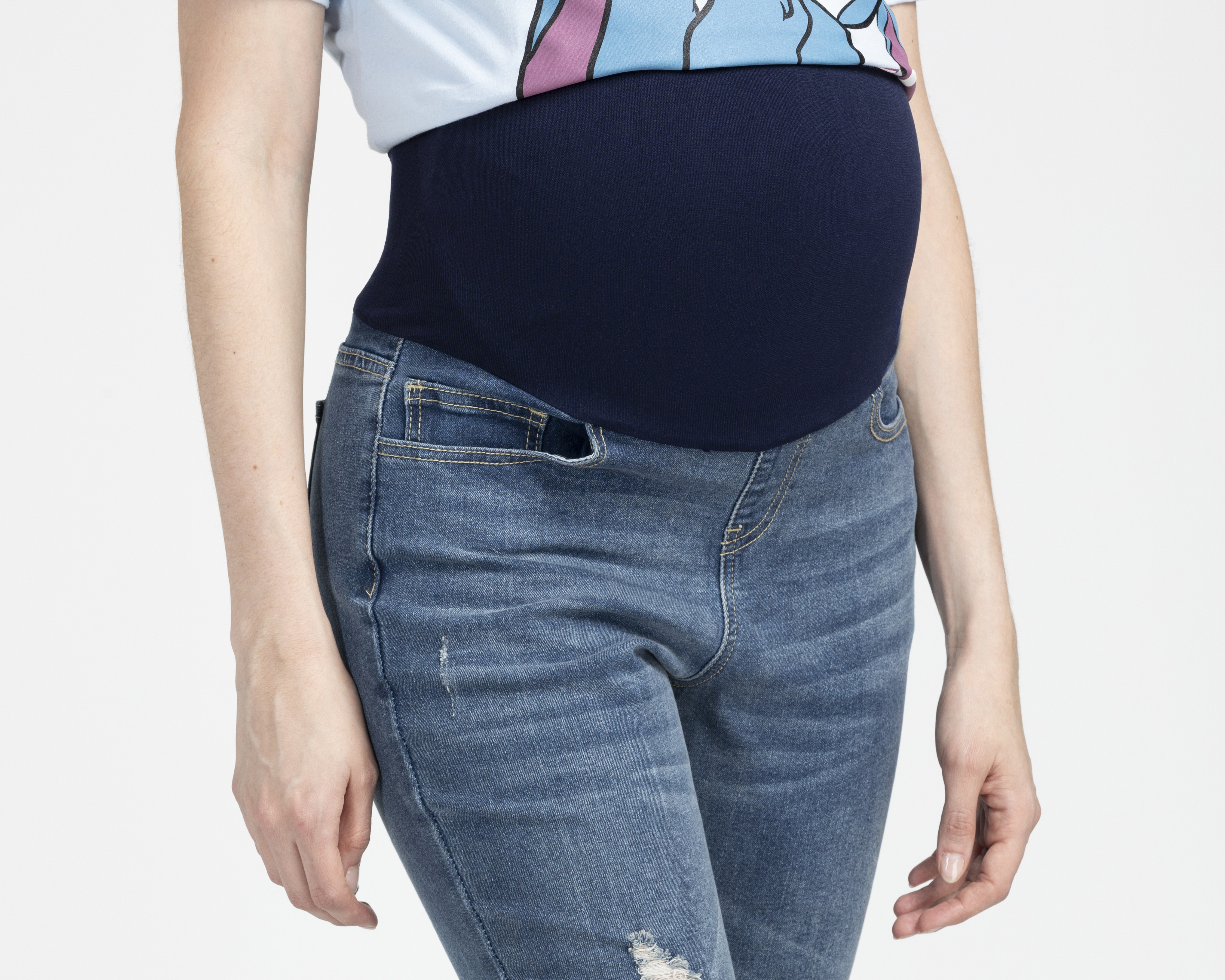 Foto 4 | Foto 4 | Jeans de Maternidad con Destrucciones Mamá Bella