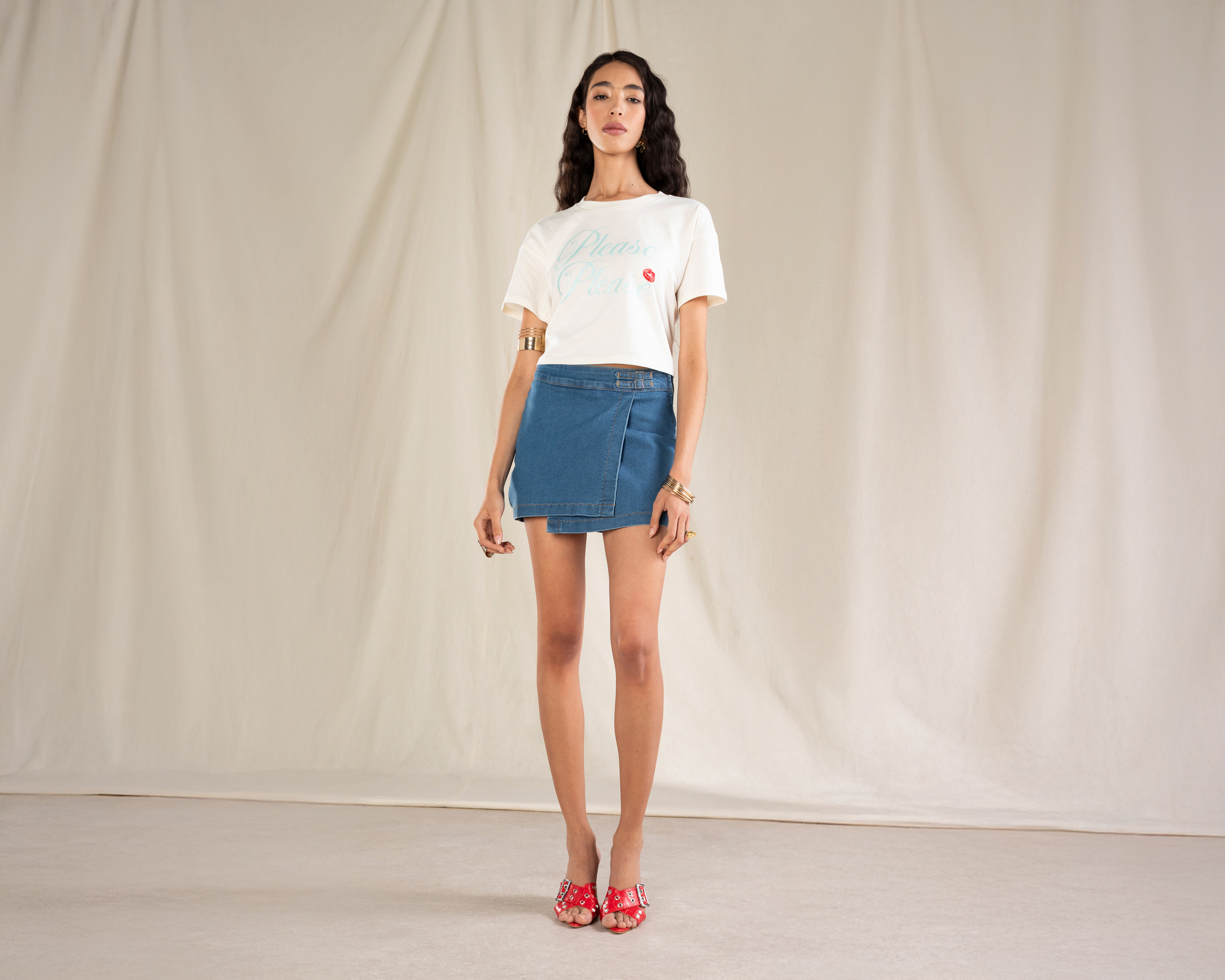 Short Falda Strona Azul para Mujer