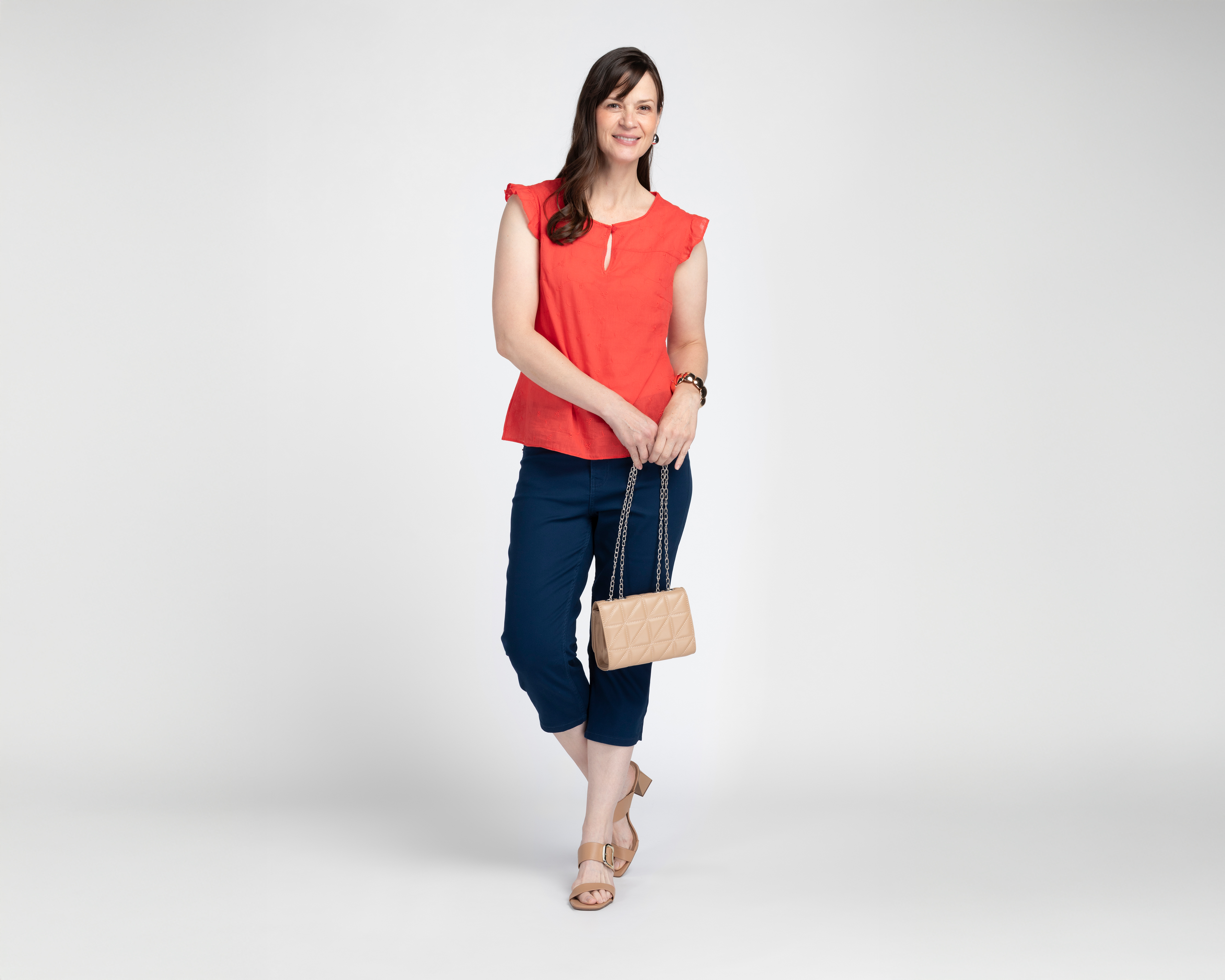 Foto 3 pulgar | Foto 2 | Pantalón Capri Lady Sun Azul para Mujer