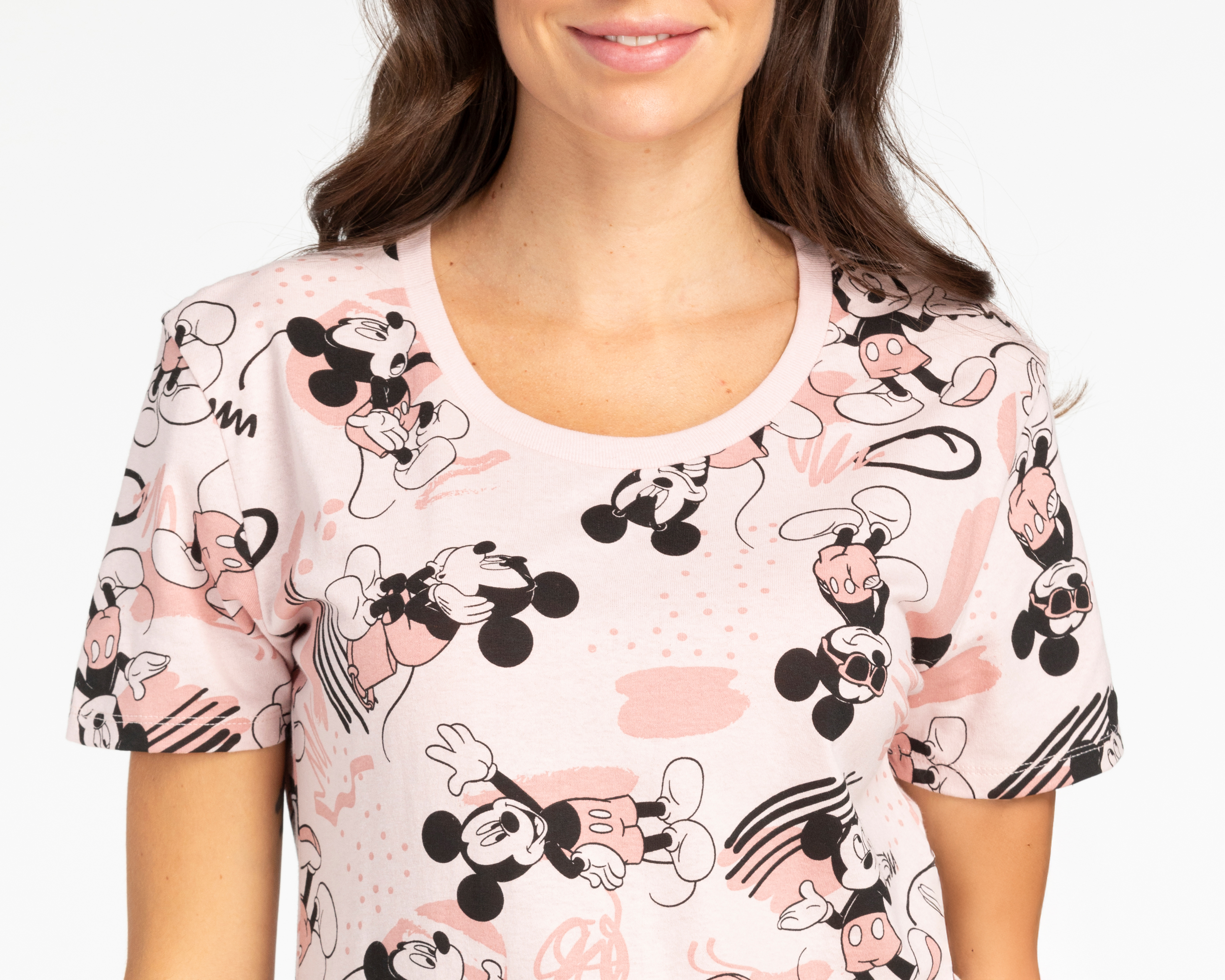 Foto 4 pulgar | Foto 3 | Playera Disney Mickey Mouse Manga Corta para Mujer