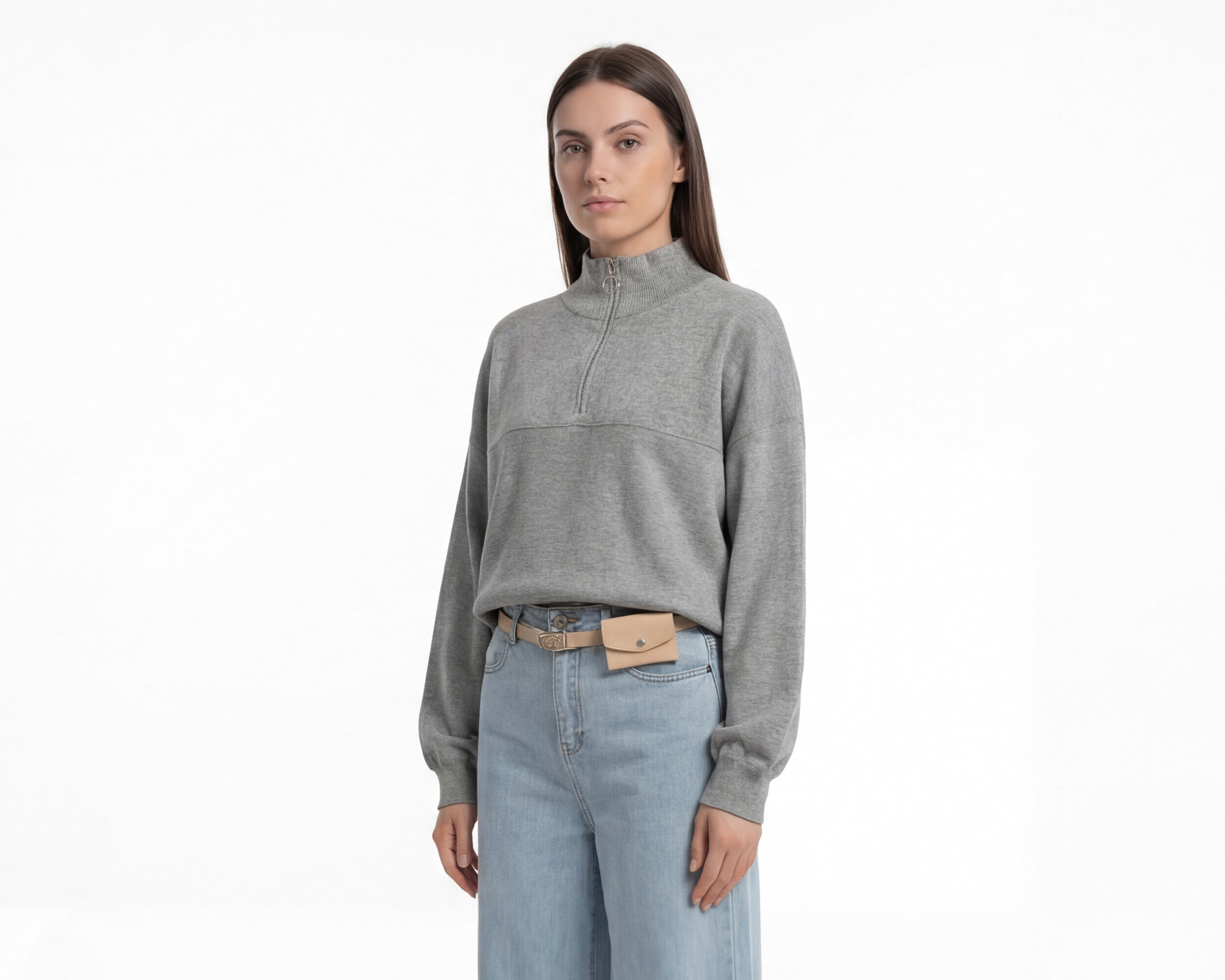 Sudadera Gris Forever 21 para Mujer