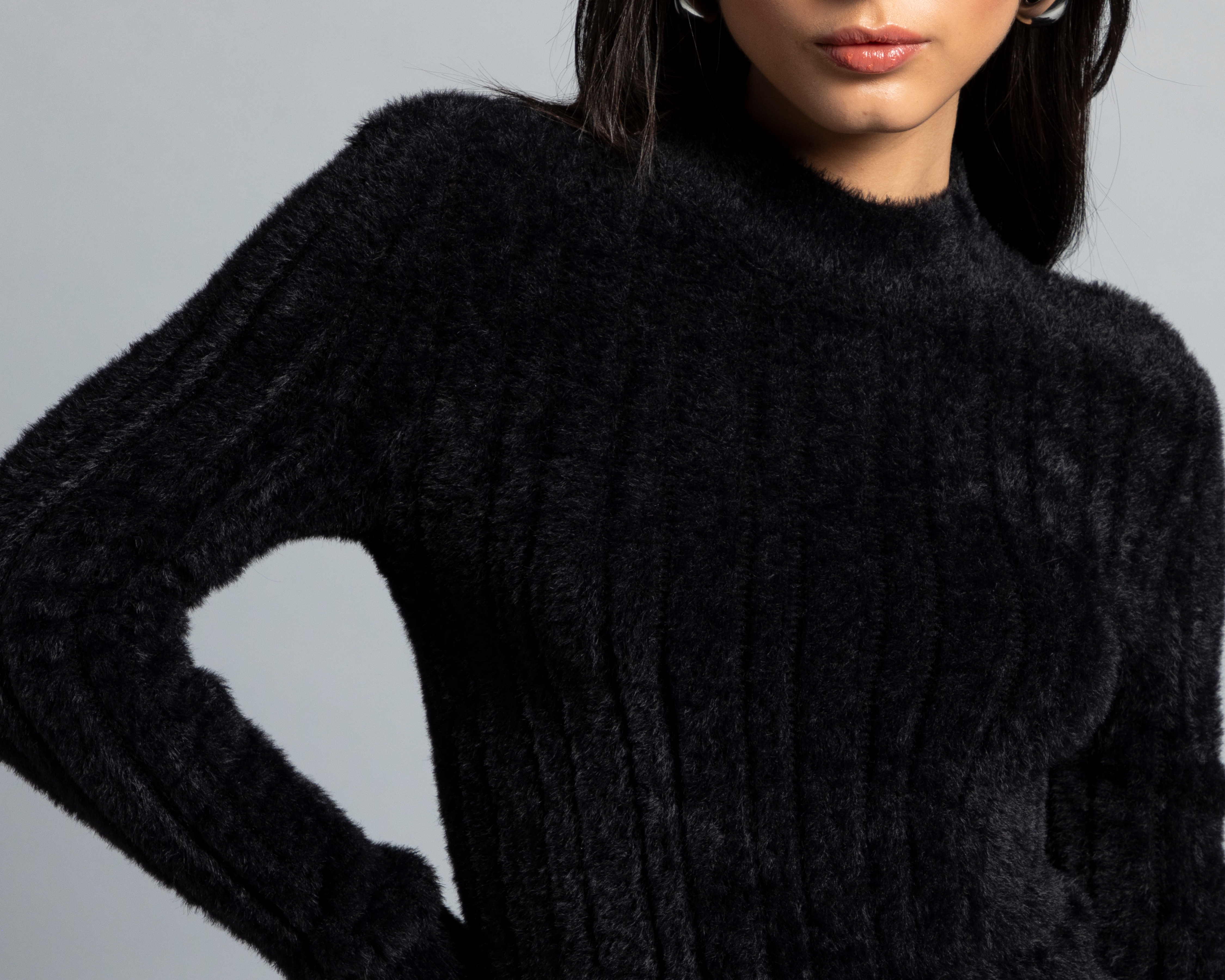 Foto 5 pulgar | Foto 4 | Suéter Negro Thinner para Mujer