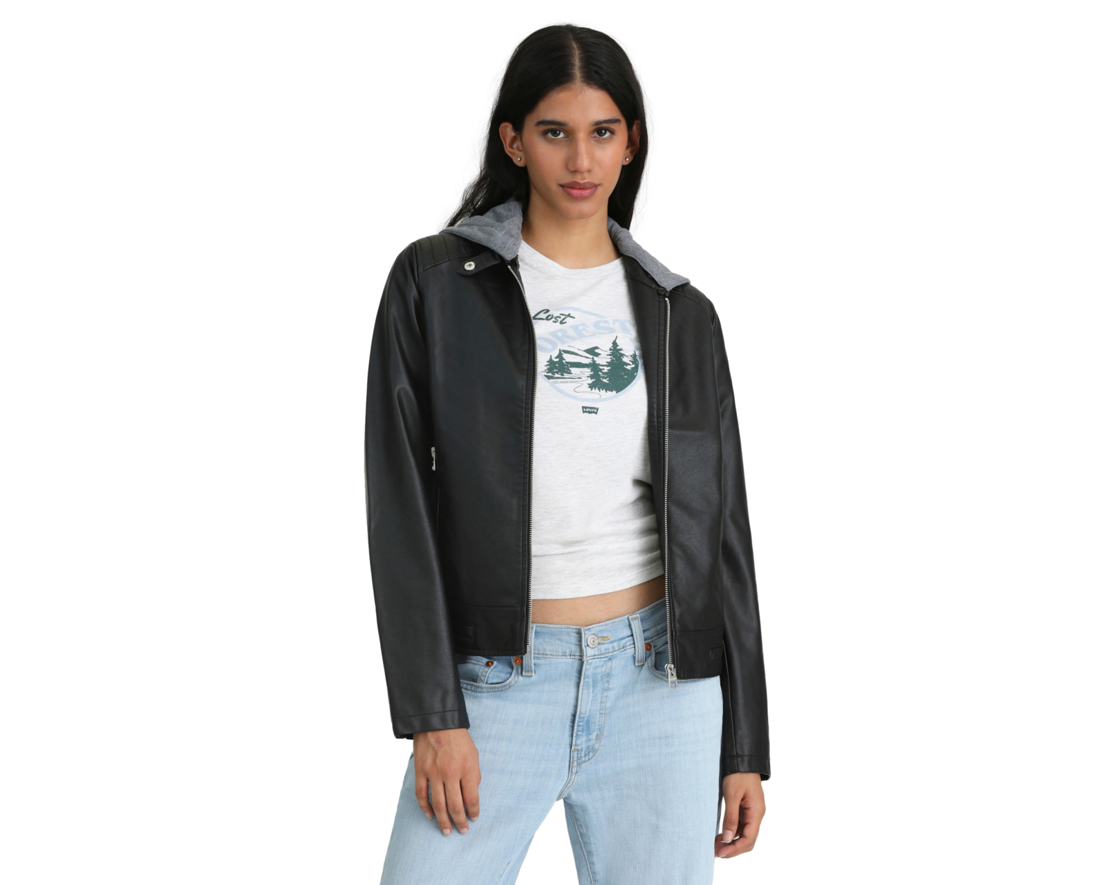 Foto 4 pulgar | Foto 3 | Chamarra con Capucha Levi's para Mujer