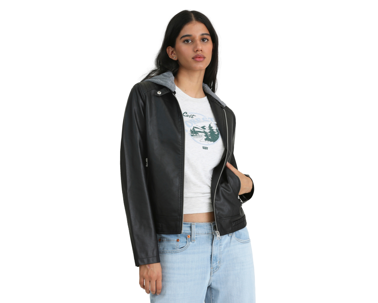 Foto 6 pulgar | Foto 5 | Chamarra con Capucha Levi's para Mujer