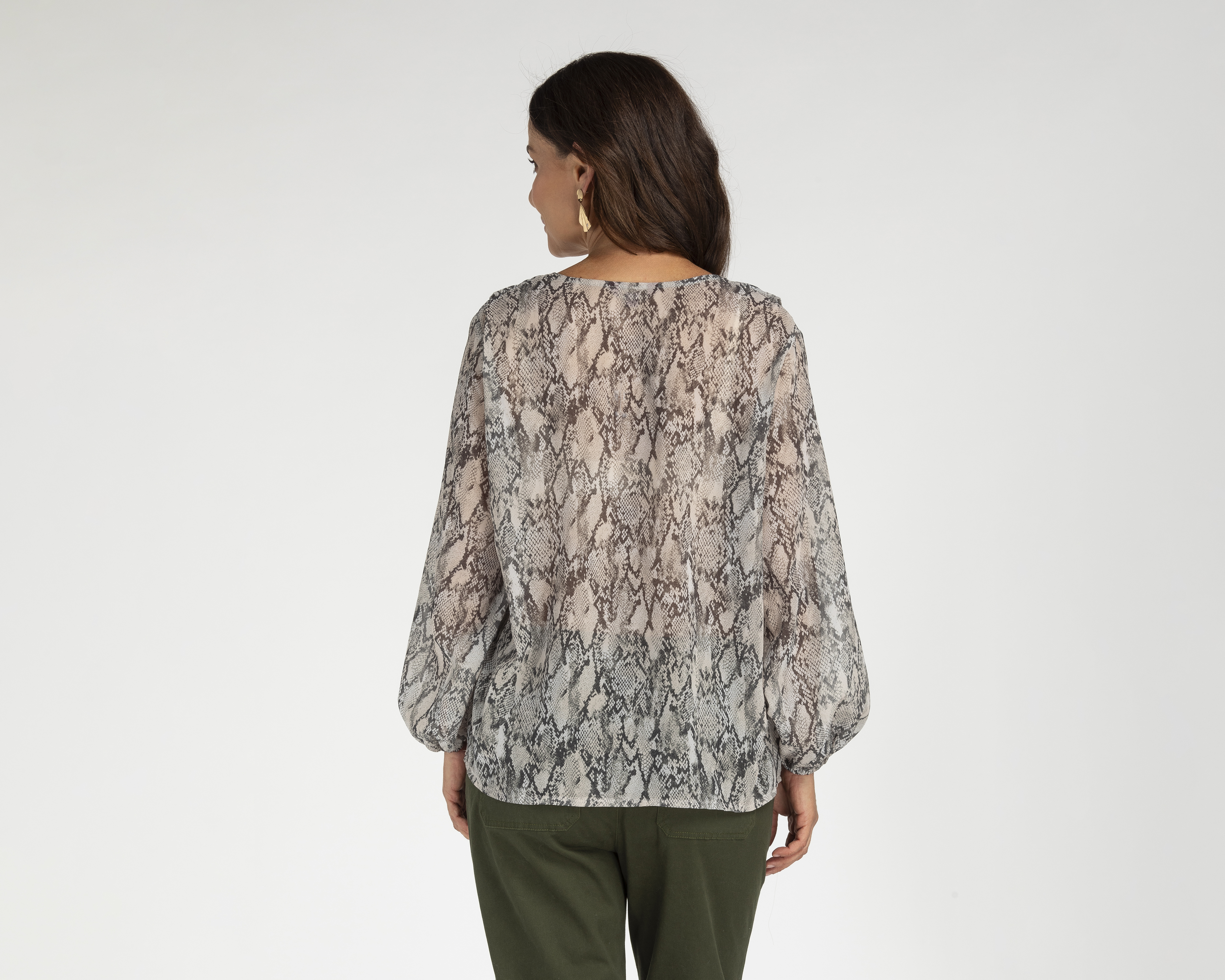 Foto 4 pulgar | Foto 3 | Blusa Sahara Manga Larga para Mujer