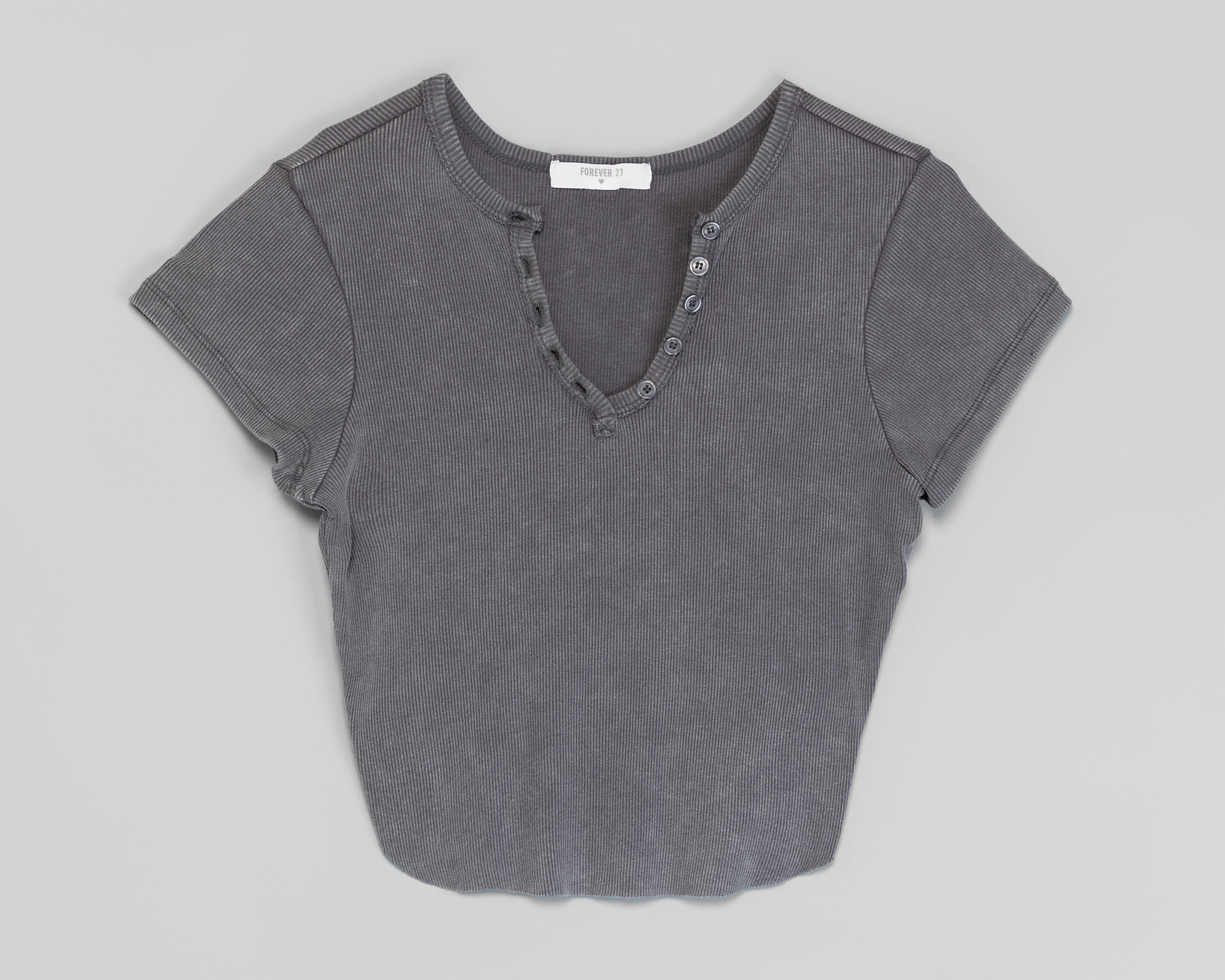 Foto 1 | Foto 1 | Playera Gris Forever 21 Juvenil