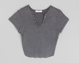 Playera Gris Forever 21 Juvenil
