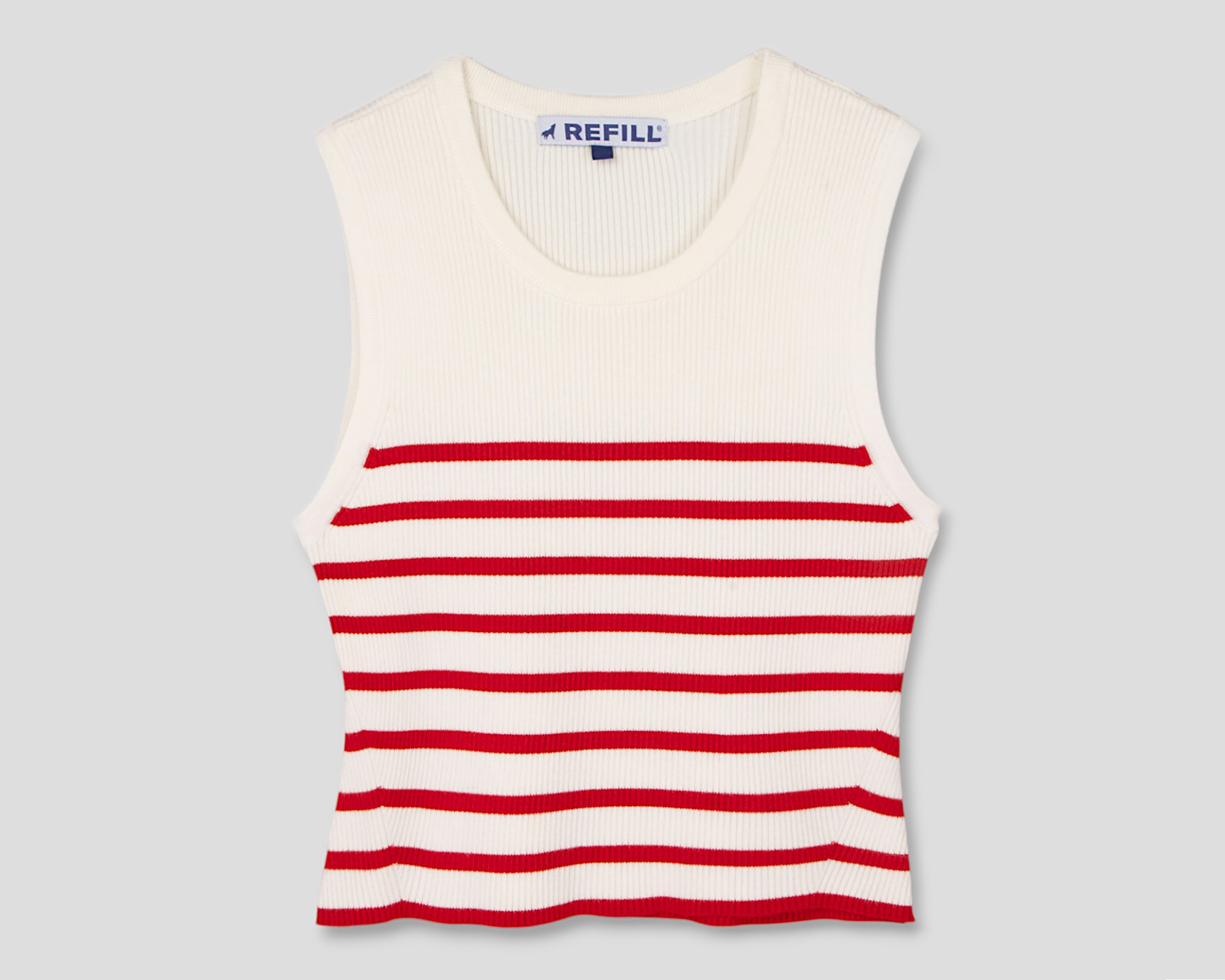 Foto 2 pulgar | Foto 1 | Playera Refill a Rayas para Mujer