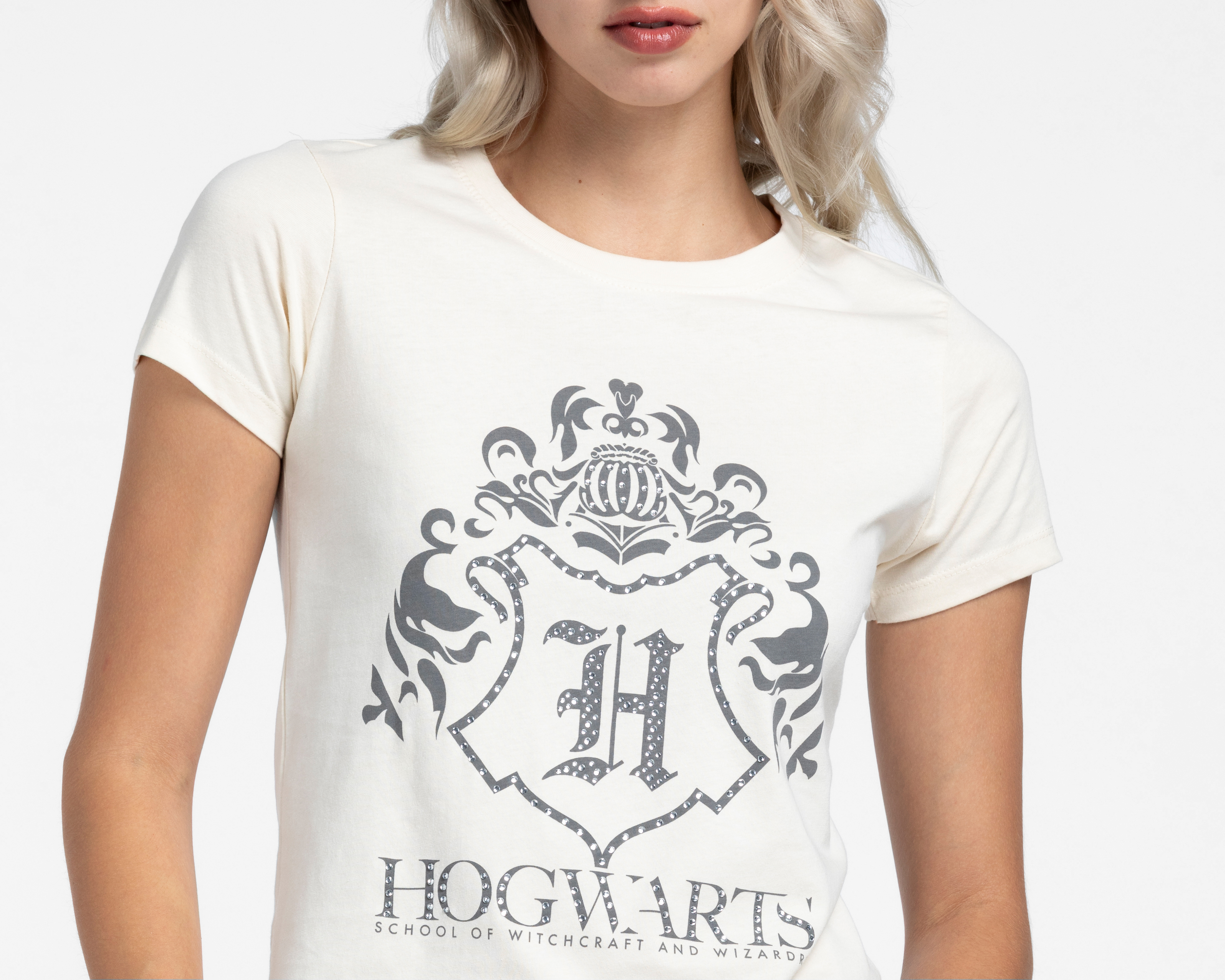 Foto 4 pulgar | Foto 3 | Playera Manga Corta Harry Potter para Mujer