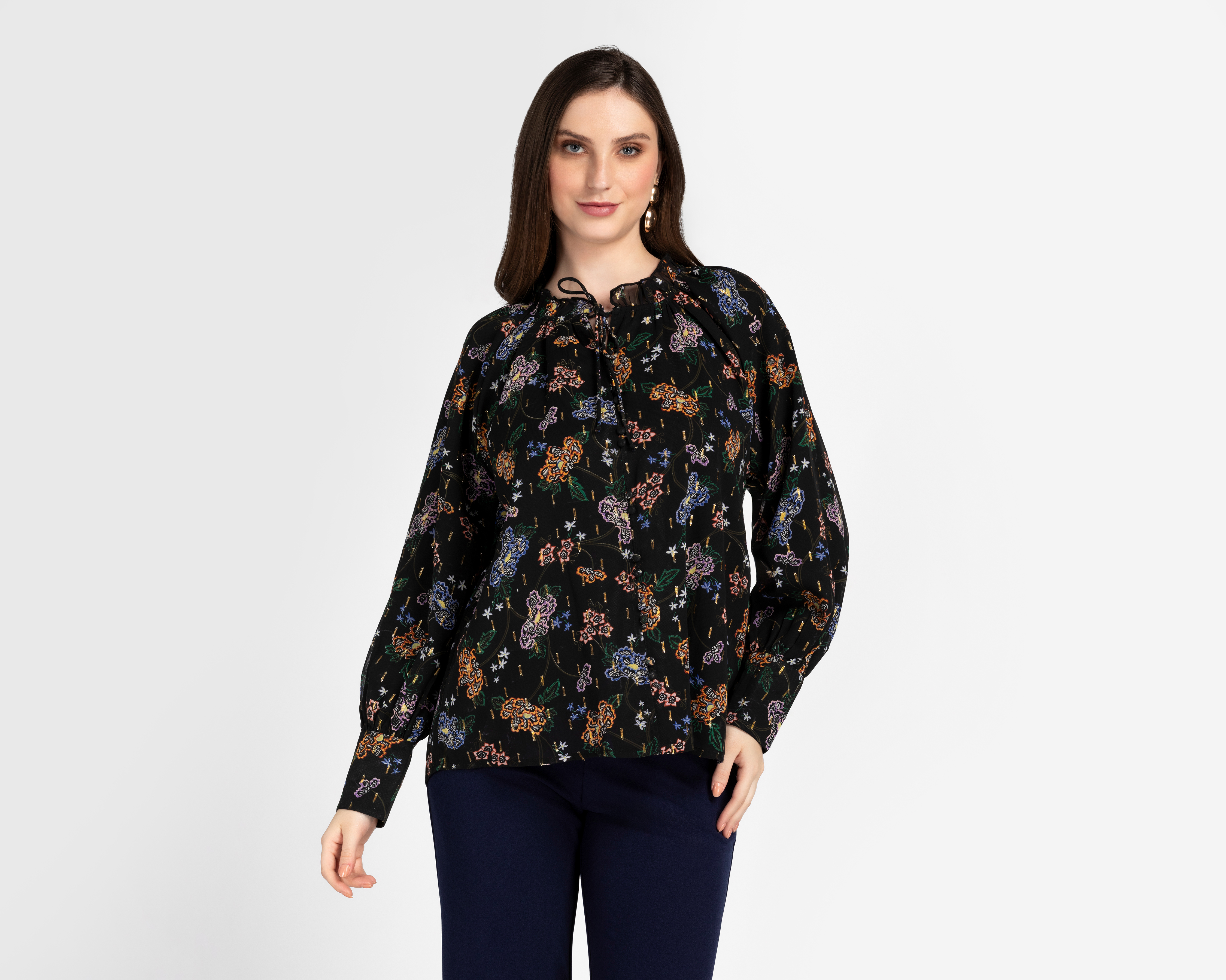 Foto 2 pulgar | Foto 1 | Blusa Sahara Manga Larga para Mujer