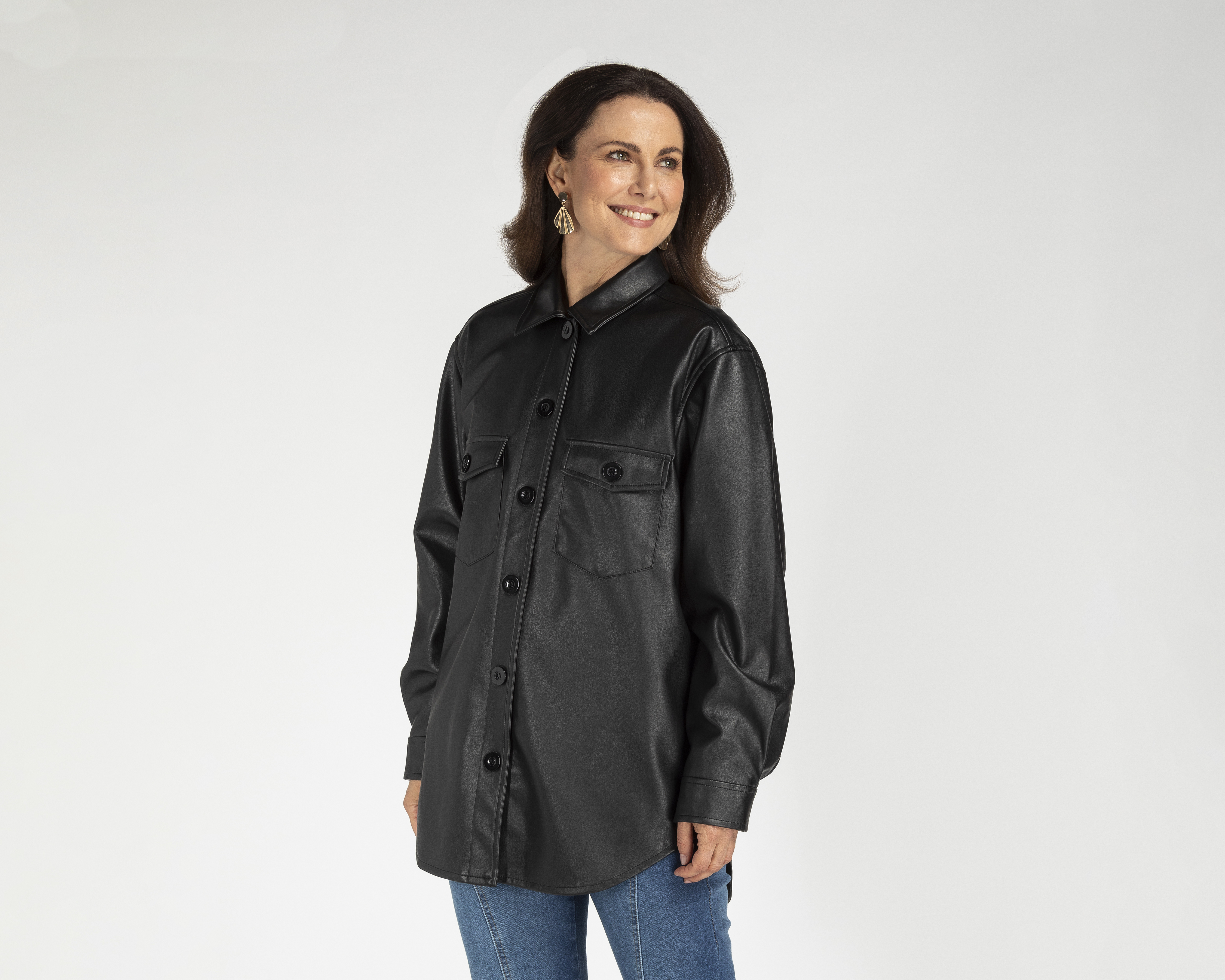 Sobrecamisa Sahara de Pu para Mujer